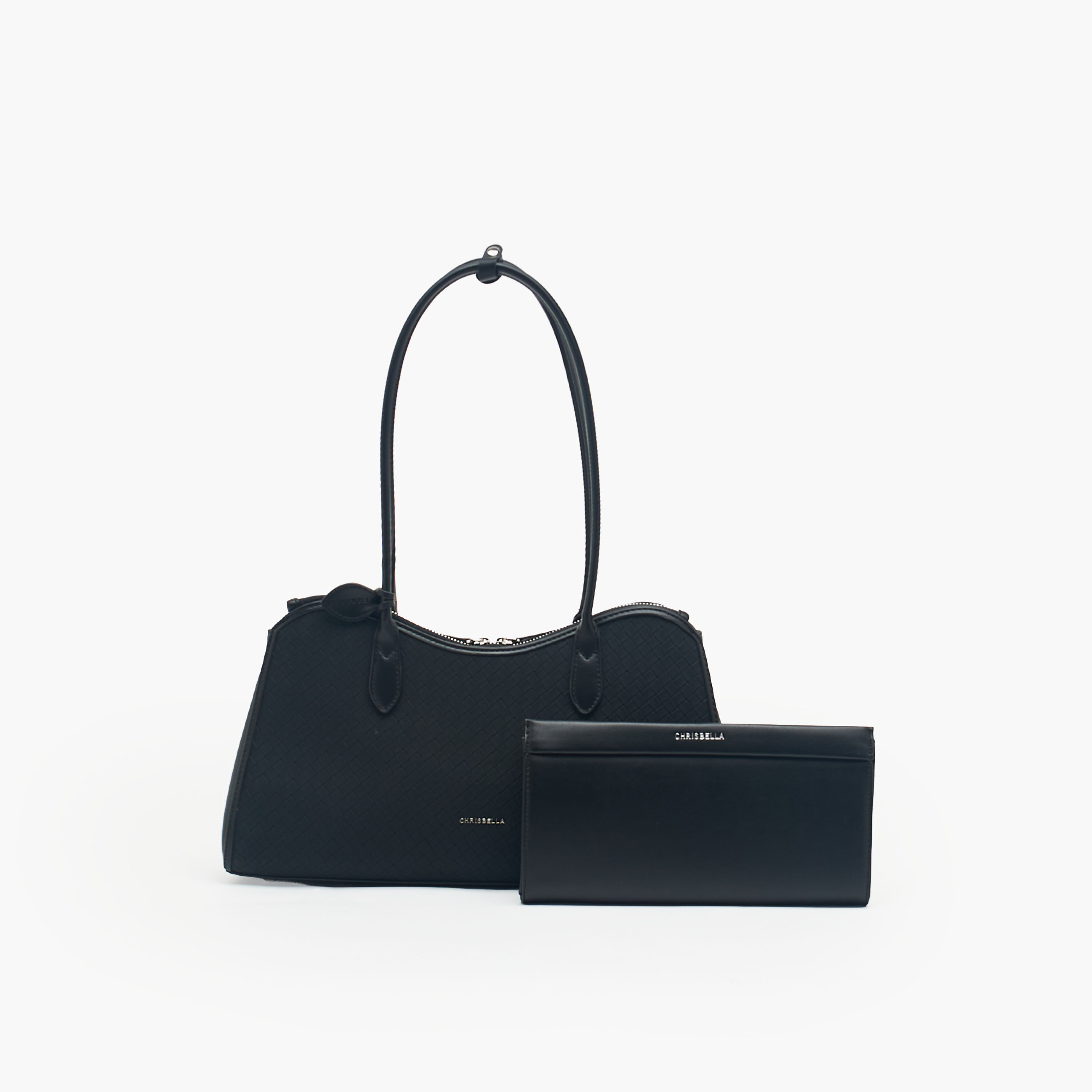 شنطة توتي بارزة الملمس مع محفظة من كريسبيلا-women-bagsandwallets-handbags-image-1