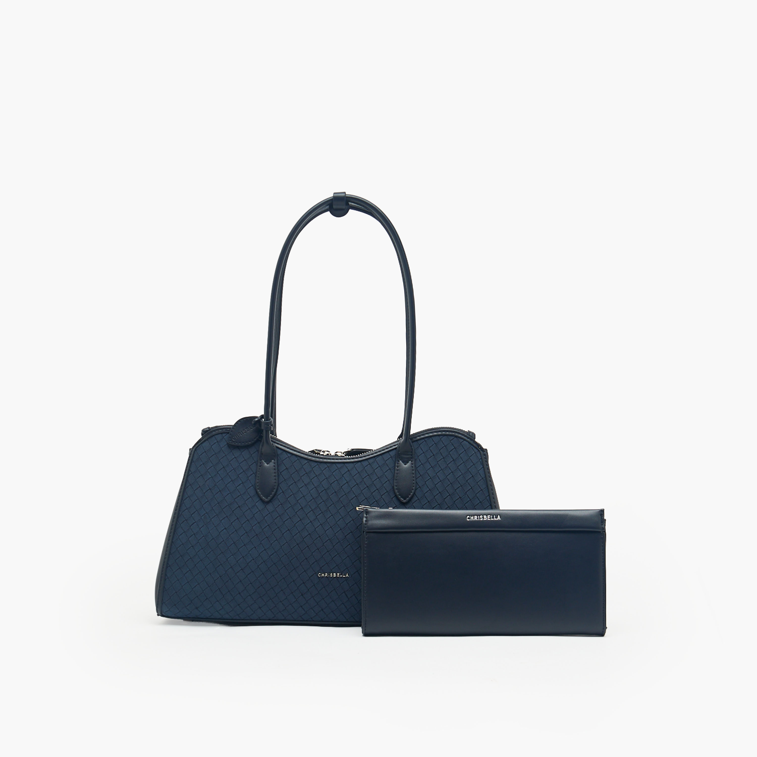 شنطة توتي بارزة الملمس مع محفظة من كريسبيلا-women-bagsandwallets-handbags-image-1