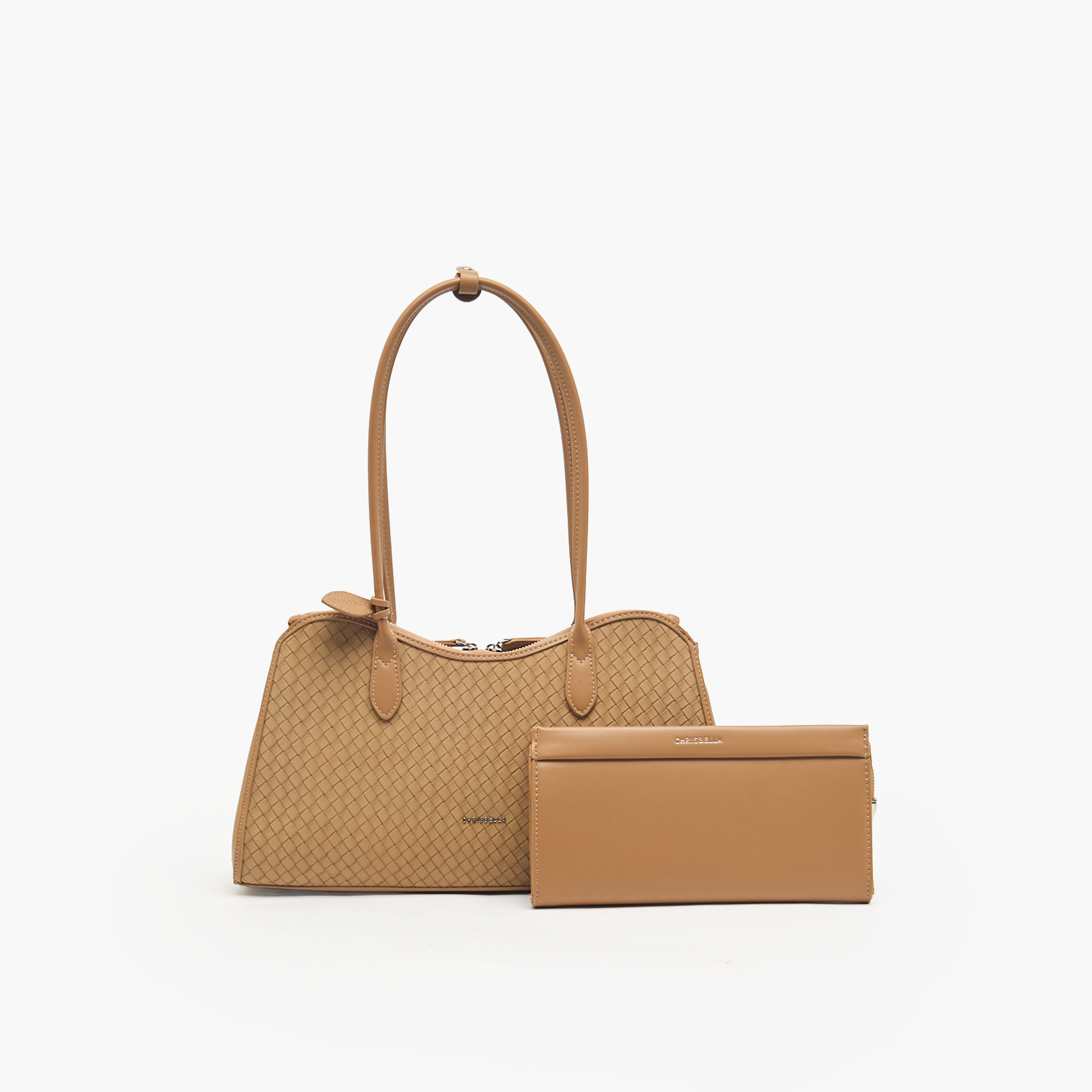 شنطة توتي بارزة الملمس مع محفظة من كريسبيلا-women-bagsandwallets-handbags-image-1