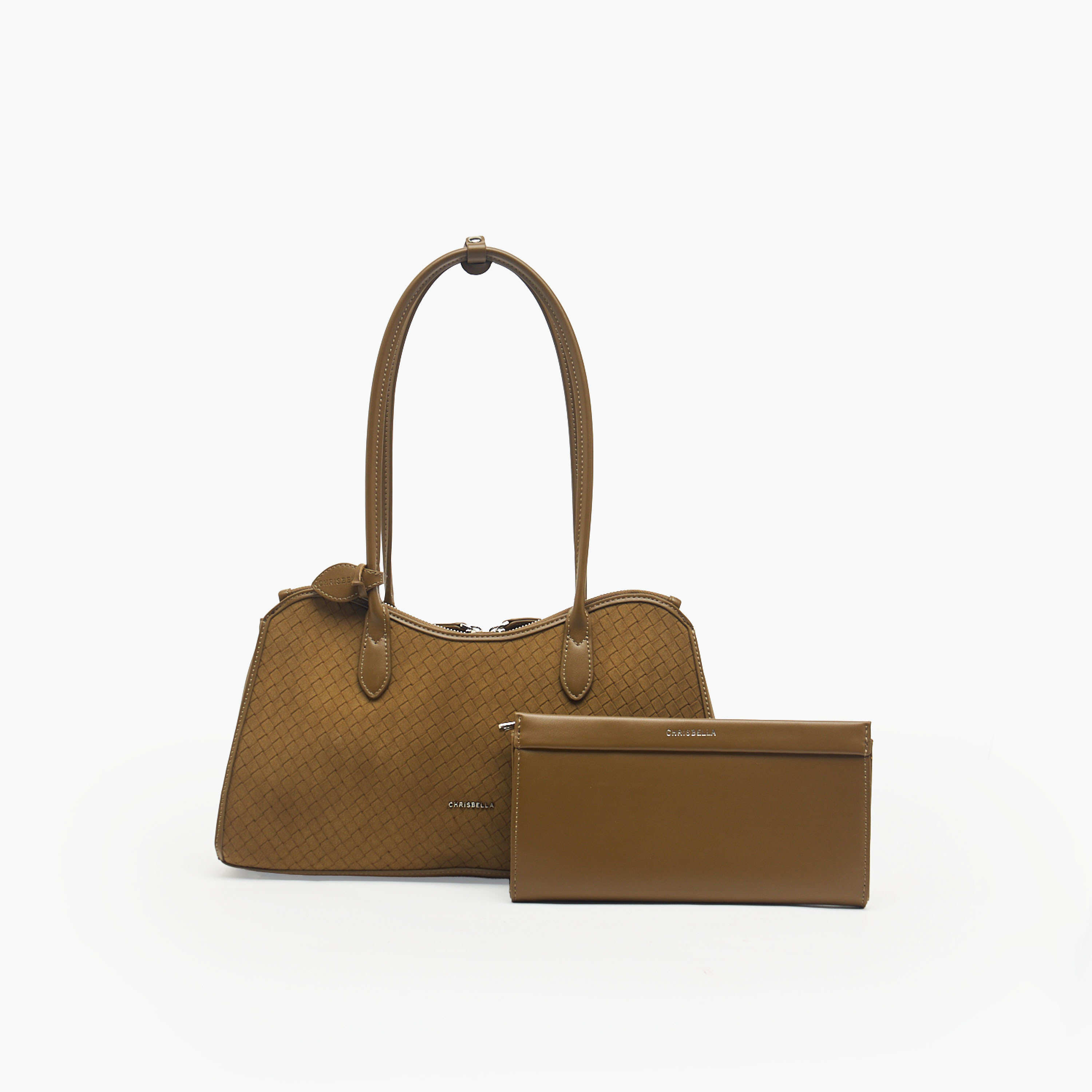 شنطة توتي بارزة الملمس مع محفظة من كريسبيلا-women-bagsandwallets-handbags-image-1
