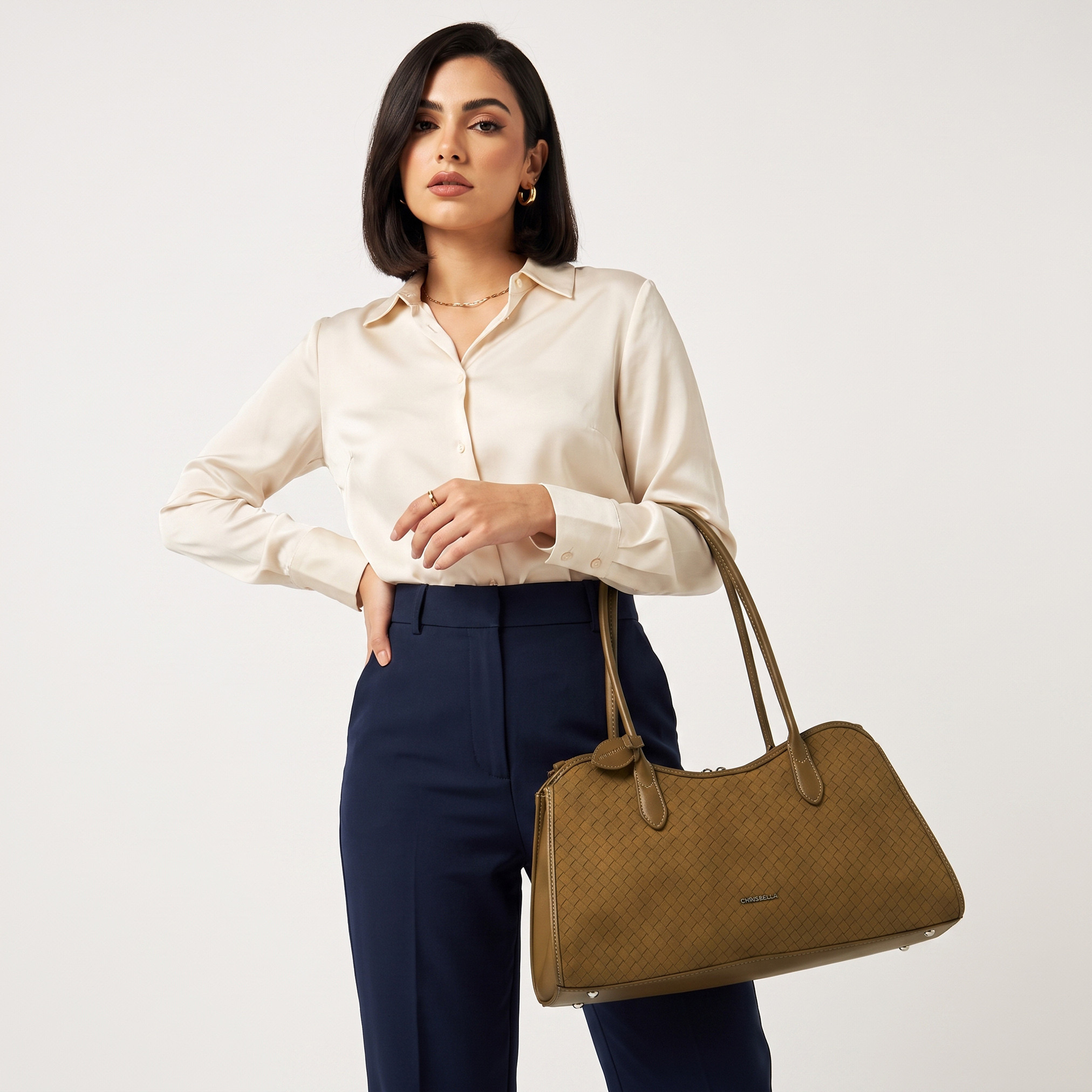 شنطة توتي بارزة الملمس مع محفظة من كريسبيلا-women-bagsandwallets-handbags-image-2