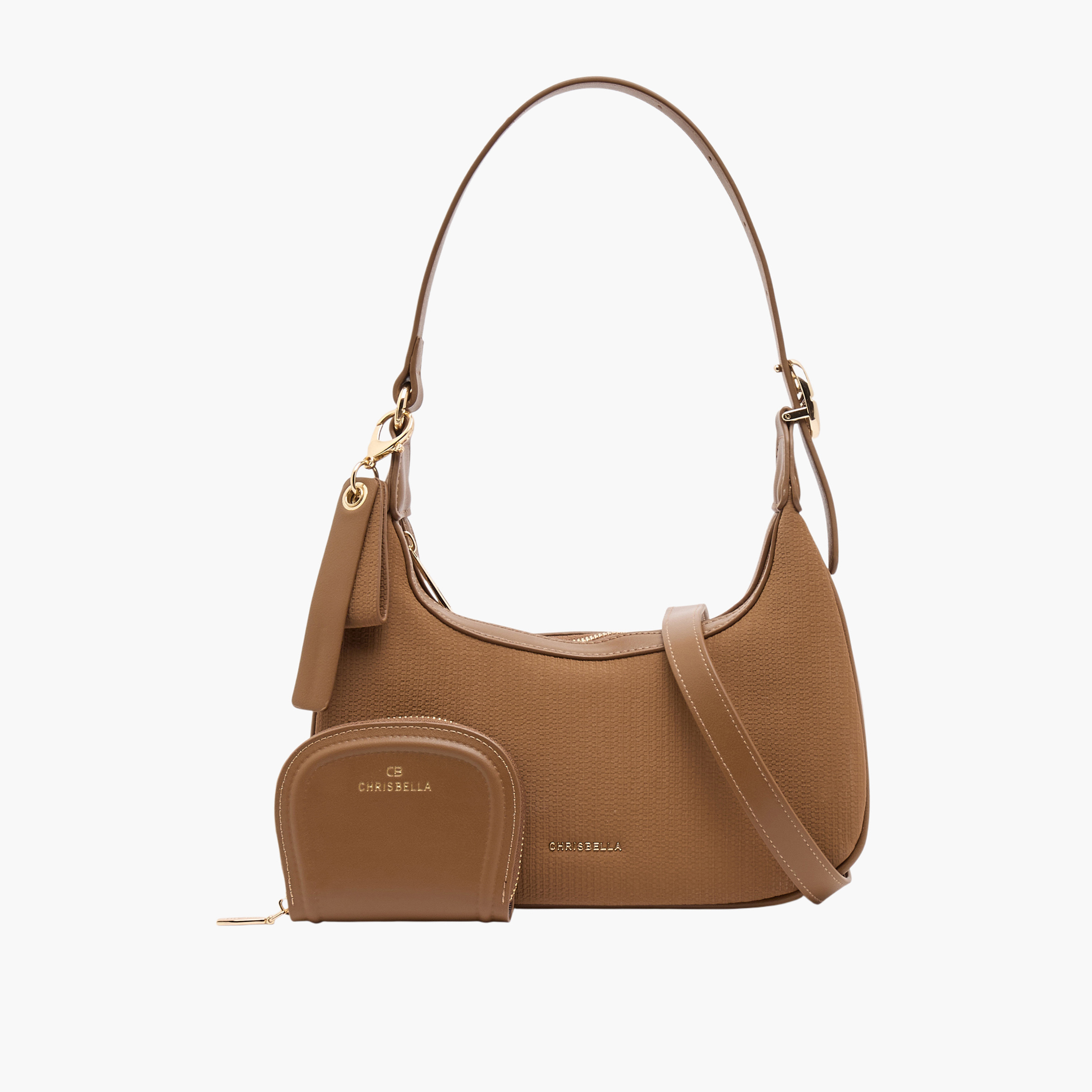 شنطة باجيت بارزة الملمس مع محفظة من كريسبيلا-women-bagsandwallets-handbags-image-1