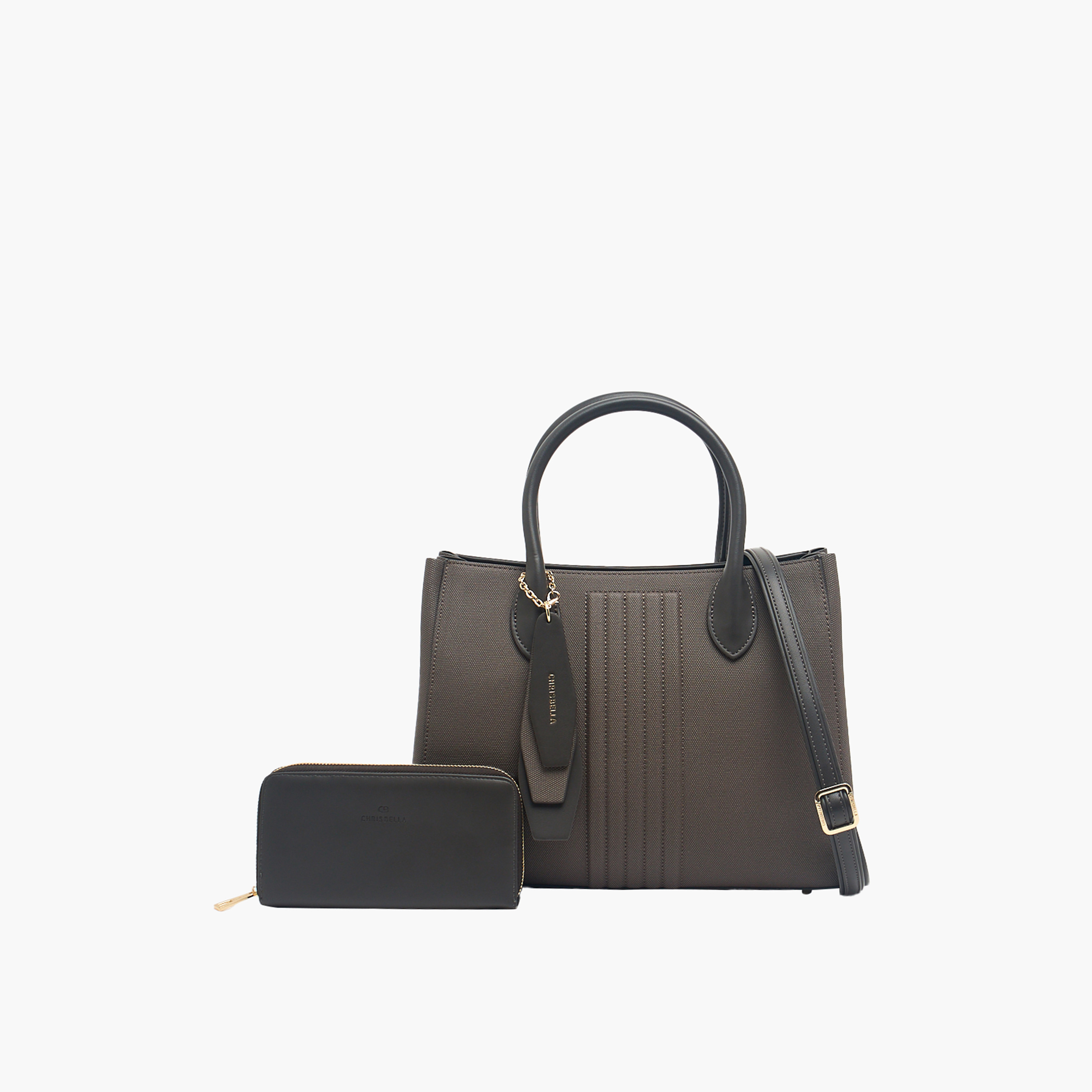شنطة توتي بارزة الملمس مع محفظة بسحاب من كريسبيلا-women-bagsandwallets-handbags-image-12