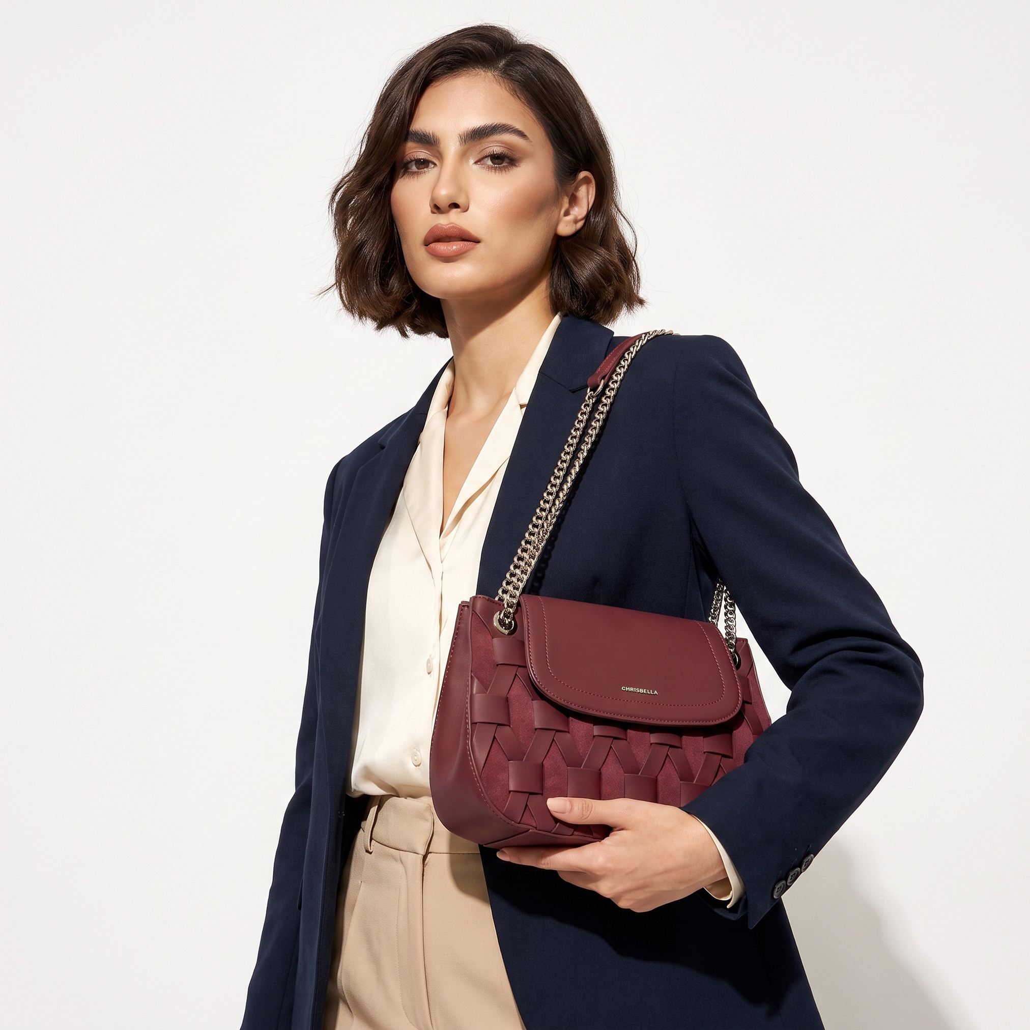 شنطة كروس بودي بألواح مع شنطة صغيرة من كريسبيلا-women-bagsandwallets-handbags-image-13
