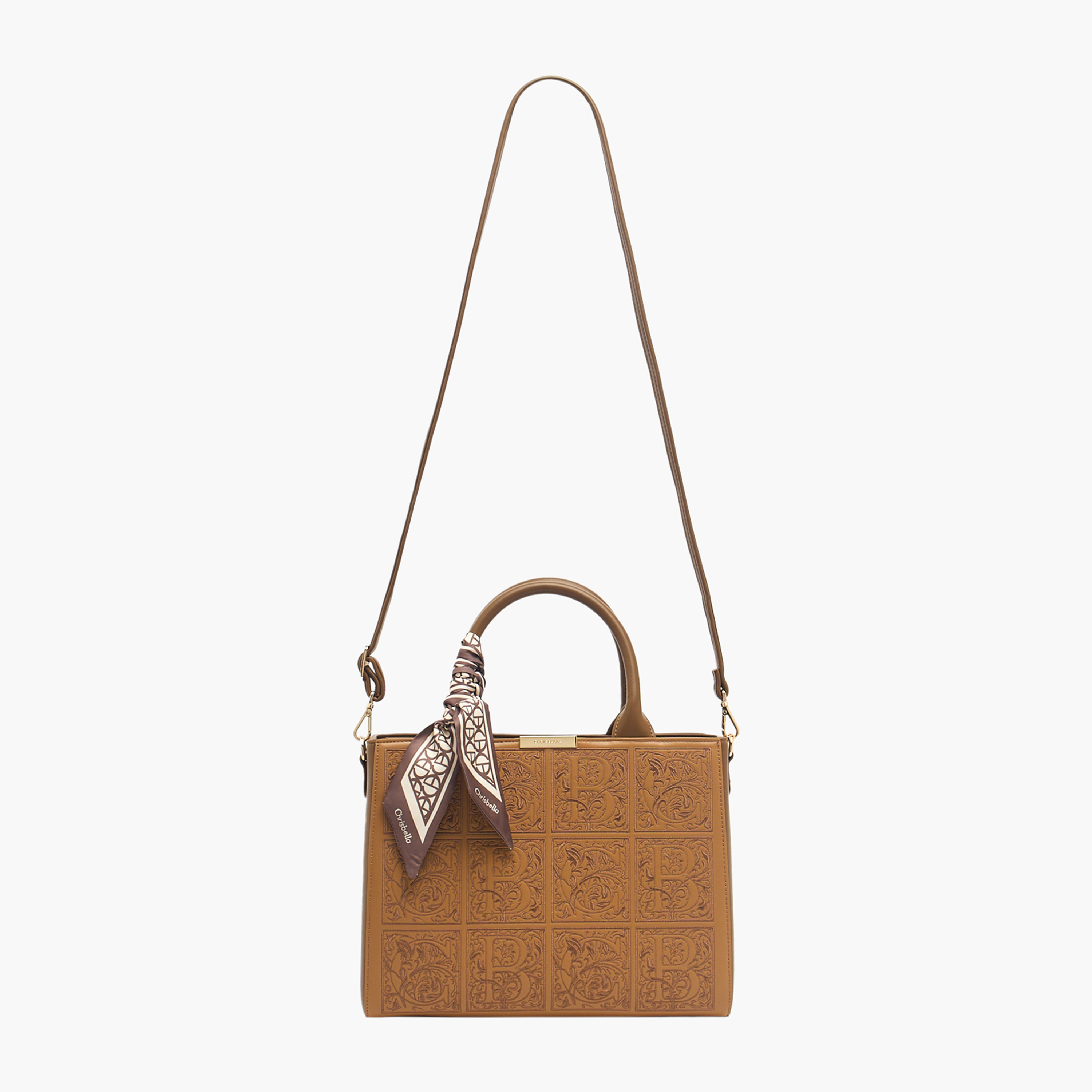 شنطة توتي منقوشة مع محفظة بسحاب إغلاق دائري من كريسبيلا-women-bagsandwallets-handbags-image-3