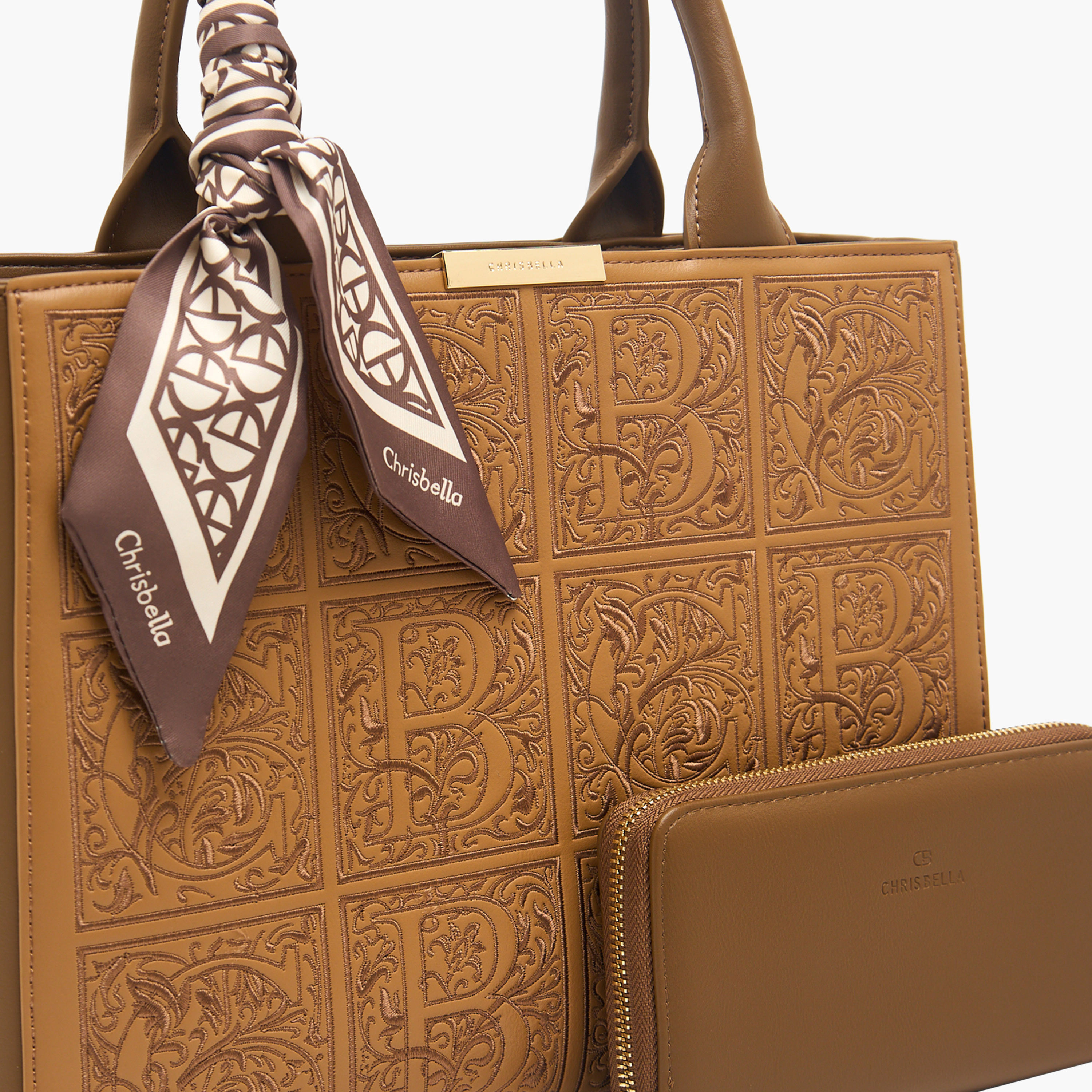 شنطة توتي منقوشة مع محفظة بسحاب إغلاق دائري من كريسبيلا-women-bagsandwallets-handbags-image-6