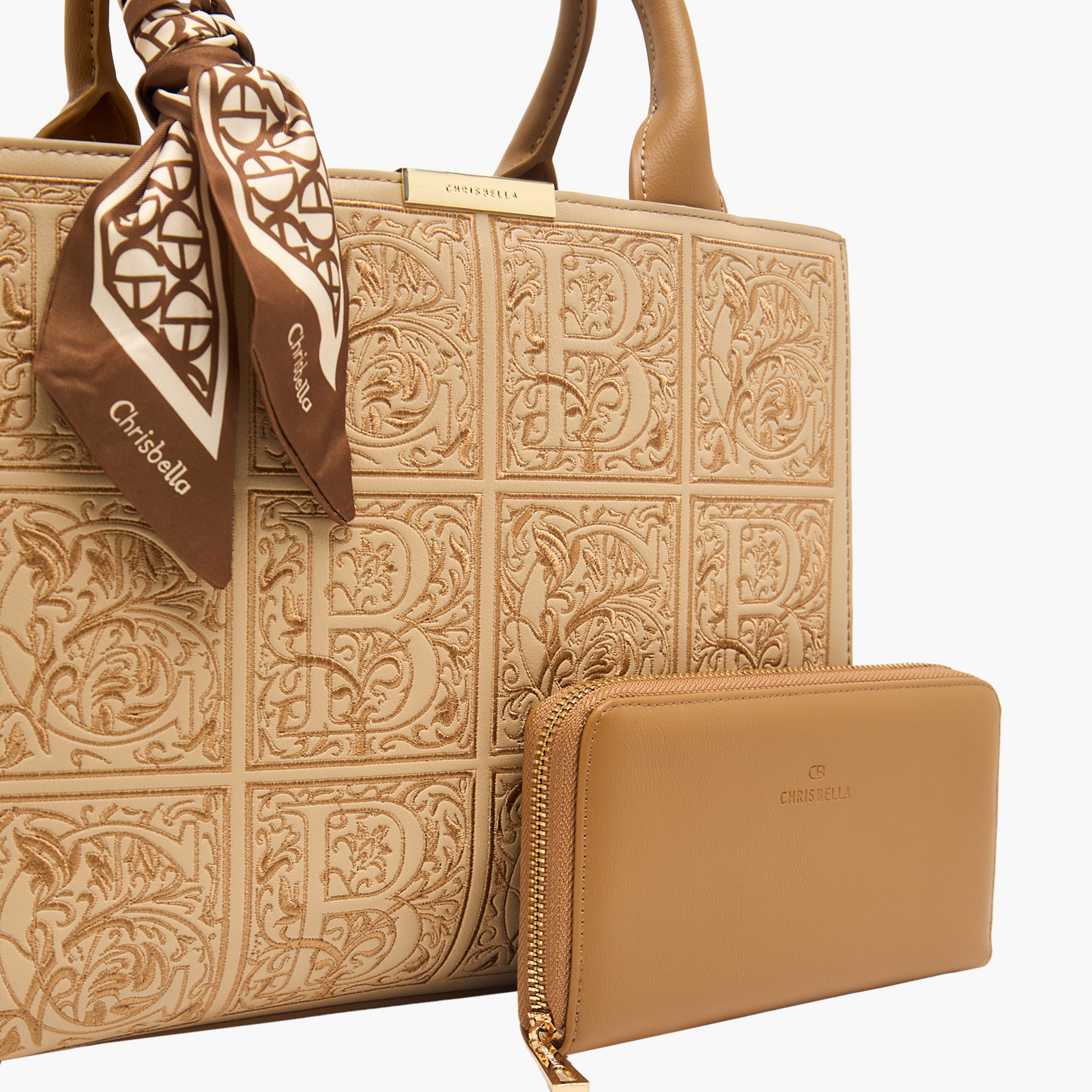 شنطة توتي منقوشة مع محفظة بسحاب إغلاق دائري من كريسبيلا-women-bagsandwallets-handbags-image-6