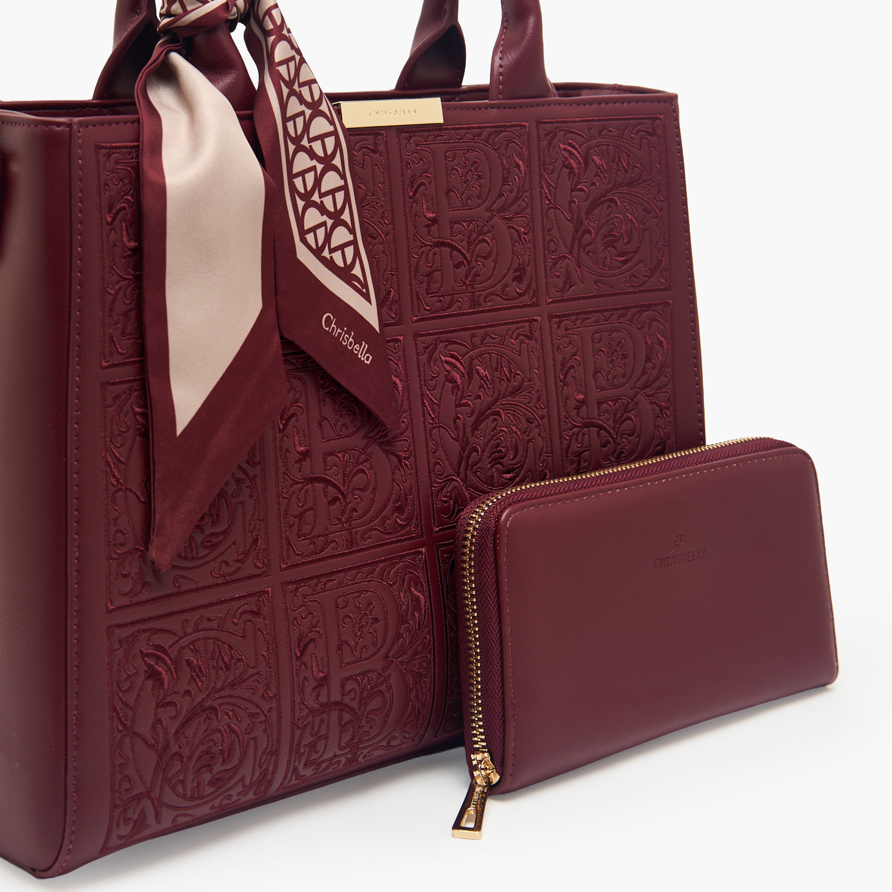 شنطة توتي منقوشة مع محفظة بسحاب إغلاق دائري من كريسبيلا-women-bagsandwallets-handbags-image-6