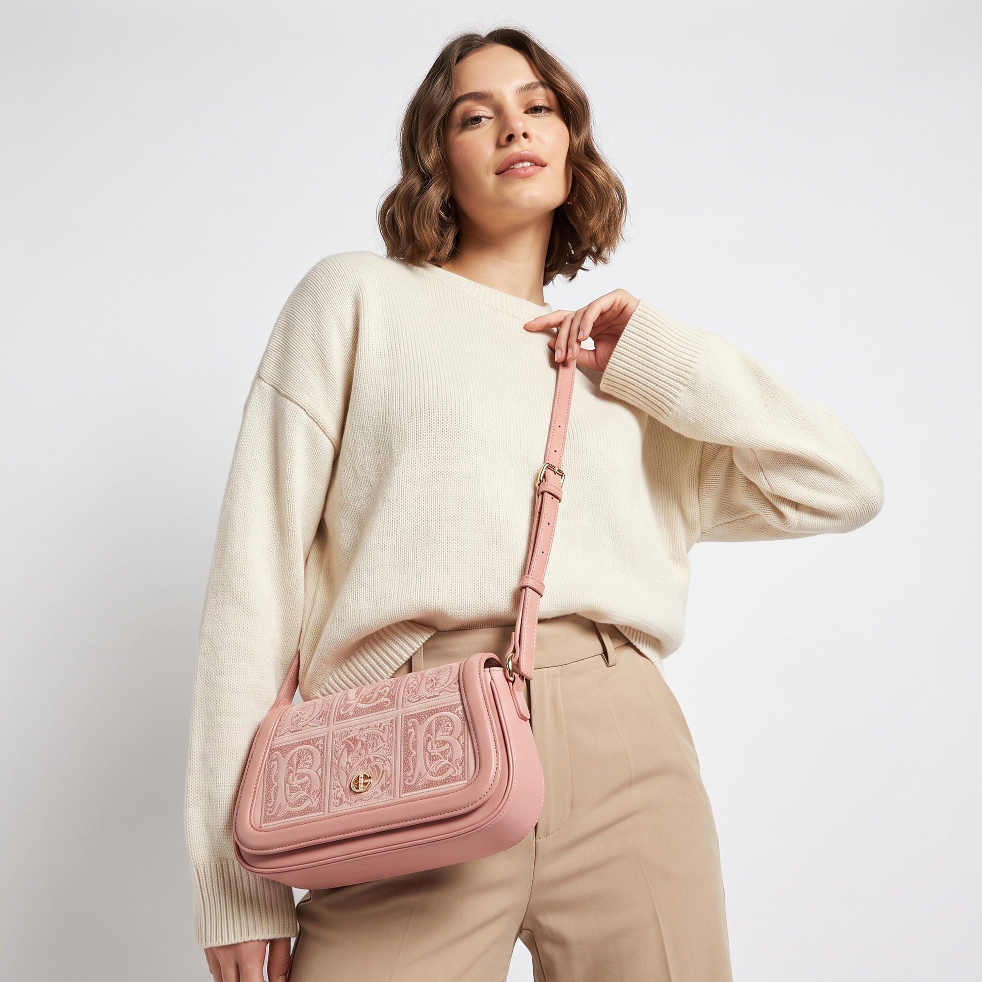 شنطة كتف بارزة الملمس مع شنطة صغيرة من كريسبيلا-women-bagsandwallets-handbags-image-23