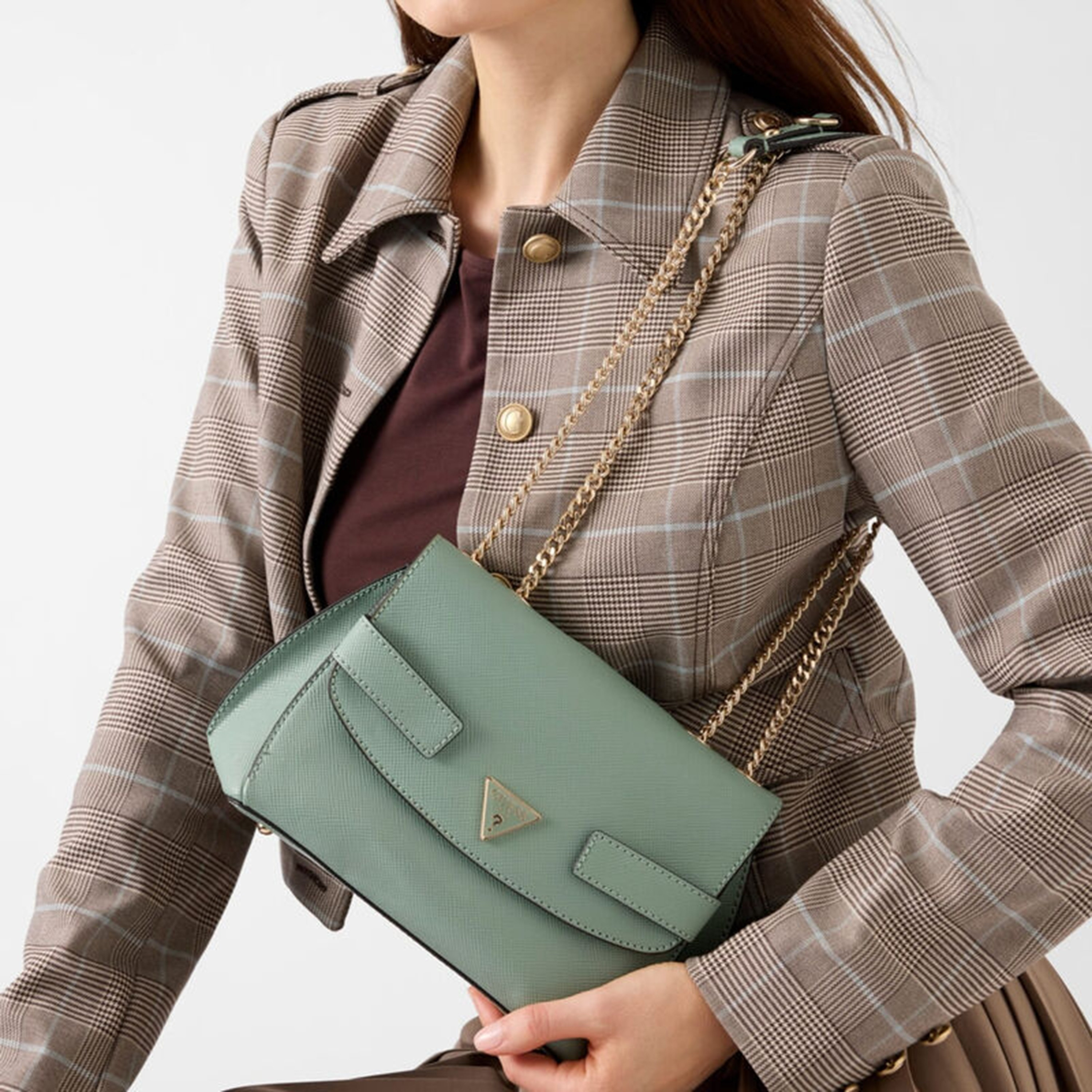 Guess Serenova Plain Shoulder Bag with Magnetic Closure & Non-Detachable Strap-women-bagsandwallets-handbags-image-5