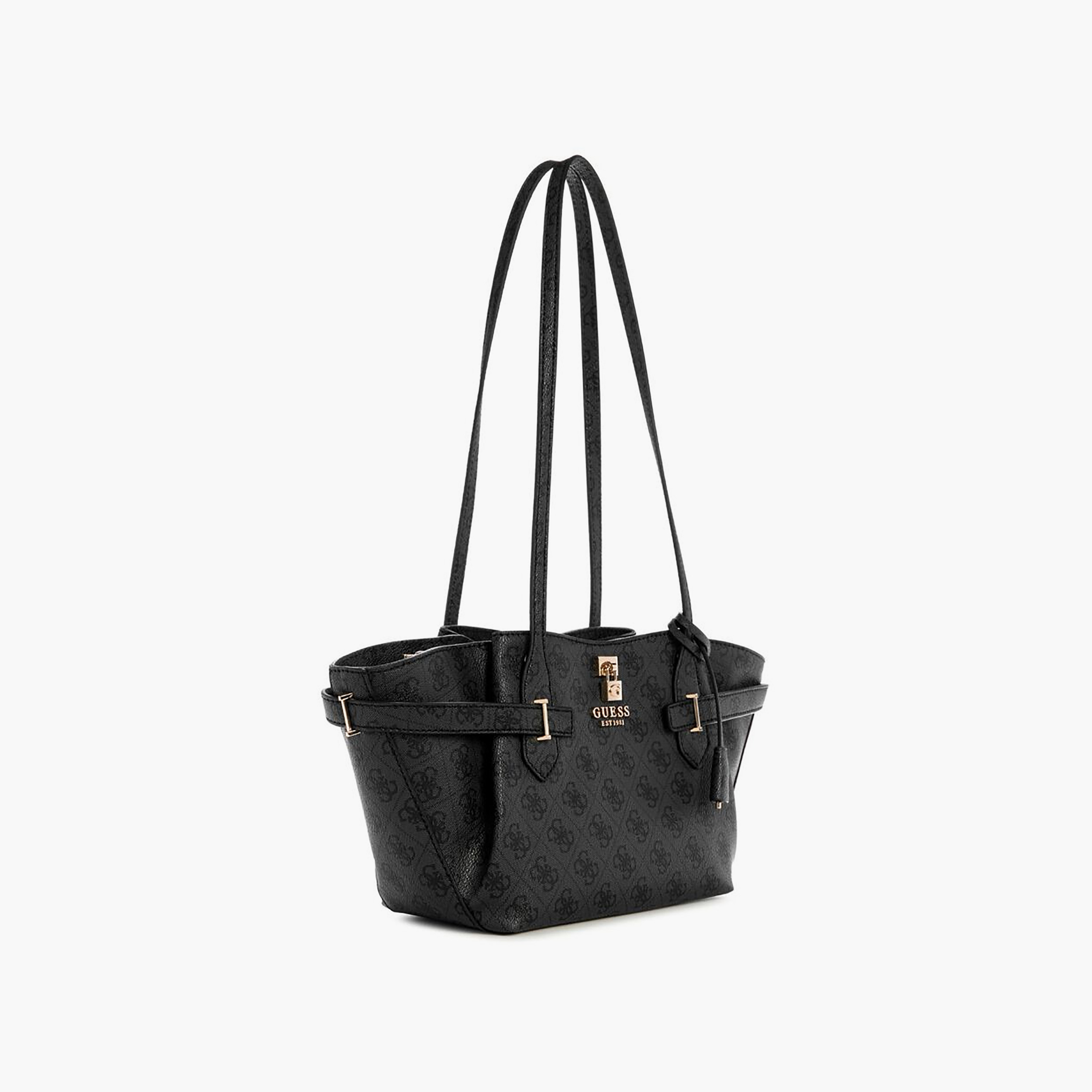 Guess Yesba Printed Double Handle Shoulder Bag with Zipper Closure-women-bagsandwallets-handbags-image-2