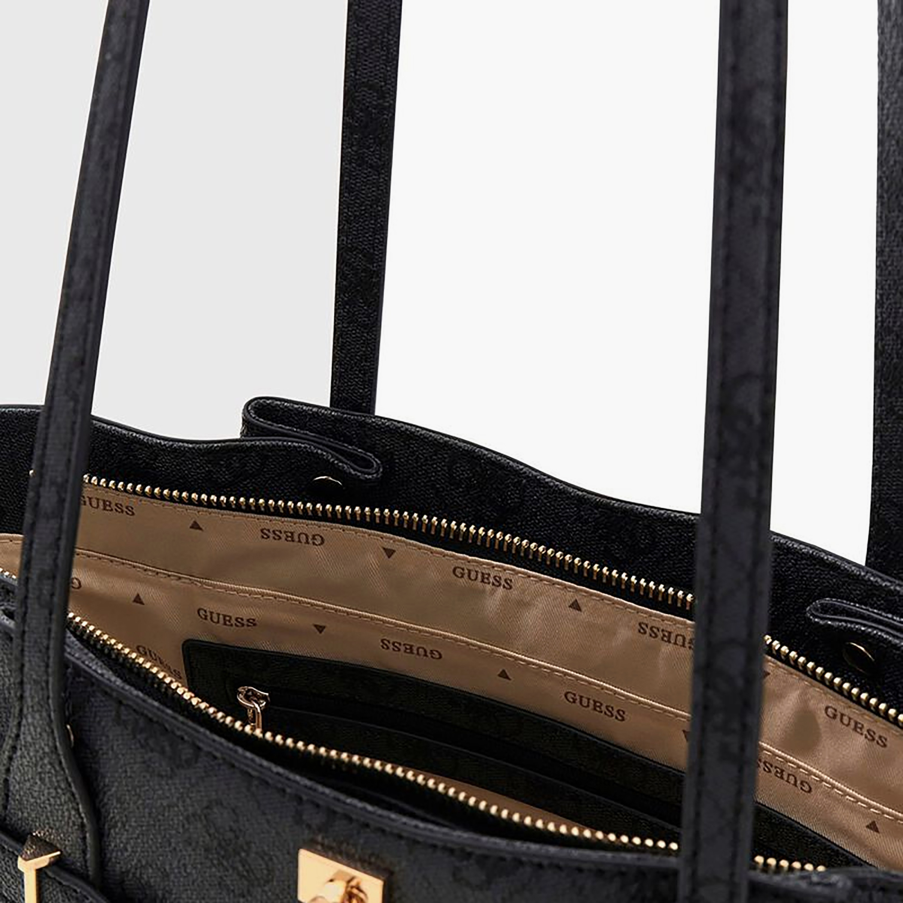Guess Yesba Printed Double Handle Shoulder Bag with Zipper Closure-women-bagsandwallets-handbags-image-5