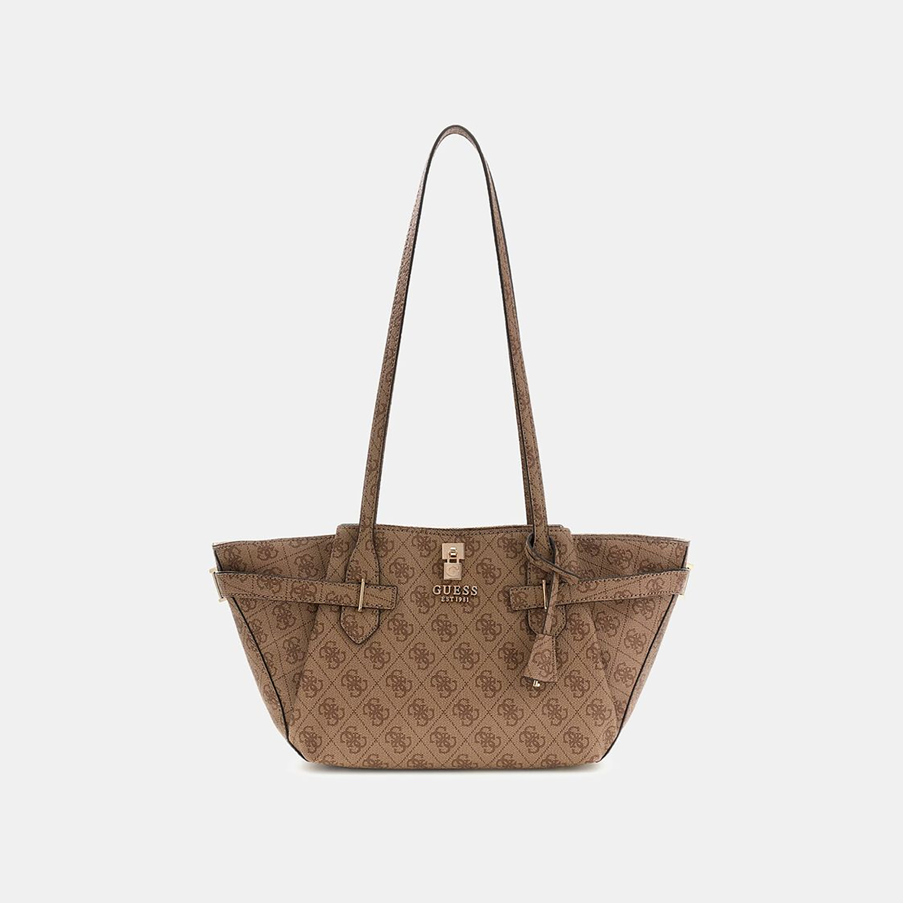 Guess Yesba Printed Double Handle Shoulder Bag with Zipper Closure-women-bagsandwallets-handbags-image-1