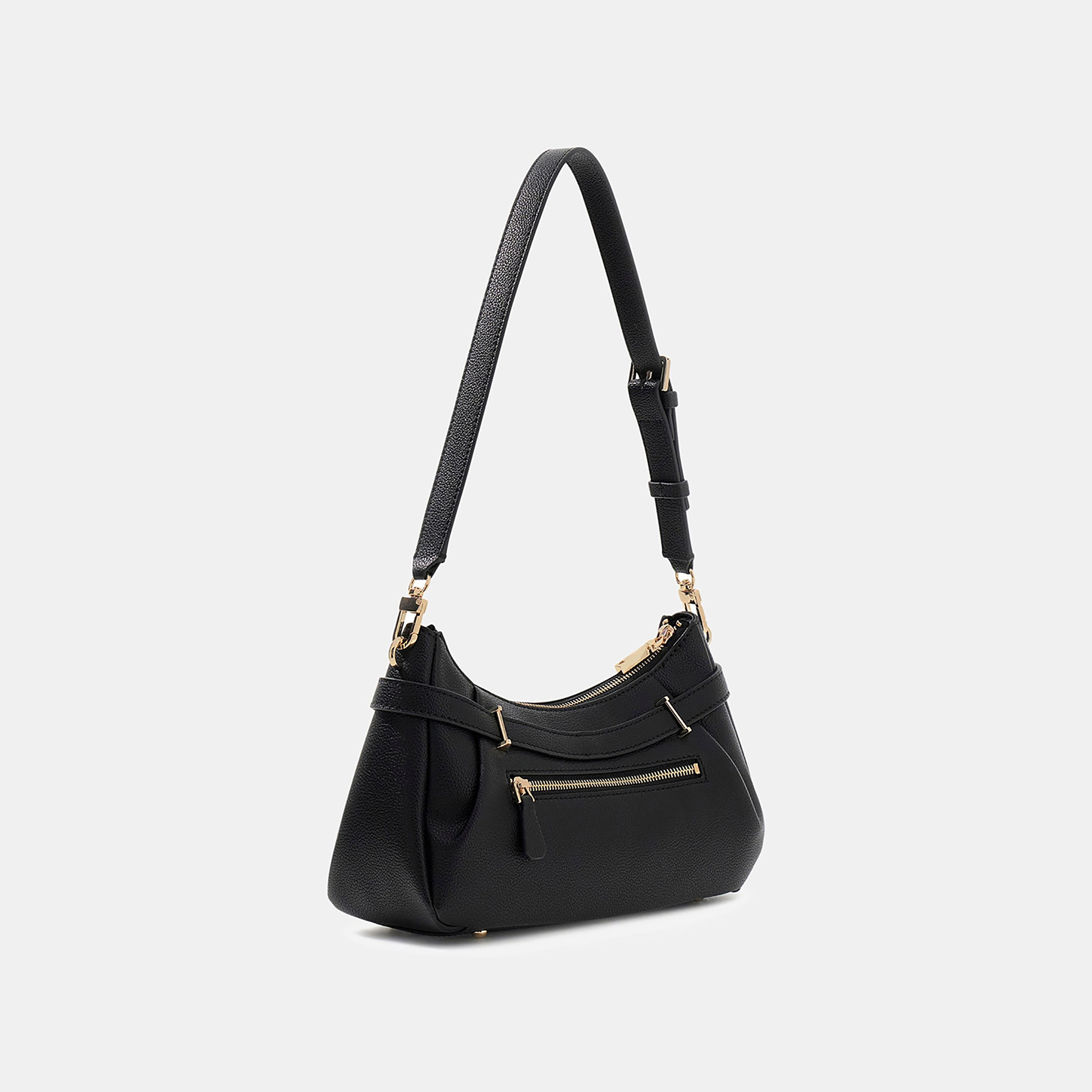 Guess Yesba Textured Shoulder Bag with Zipper Closure & Detachable Strap-women-bagsandwallets-handbags-image-2