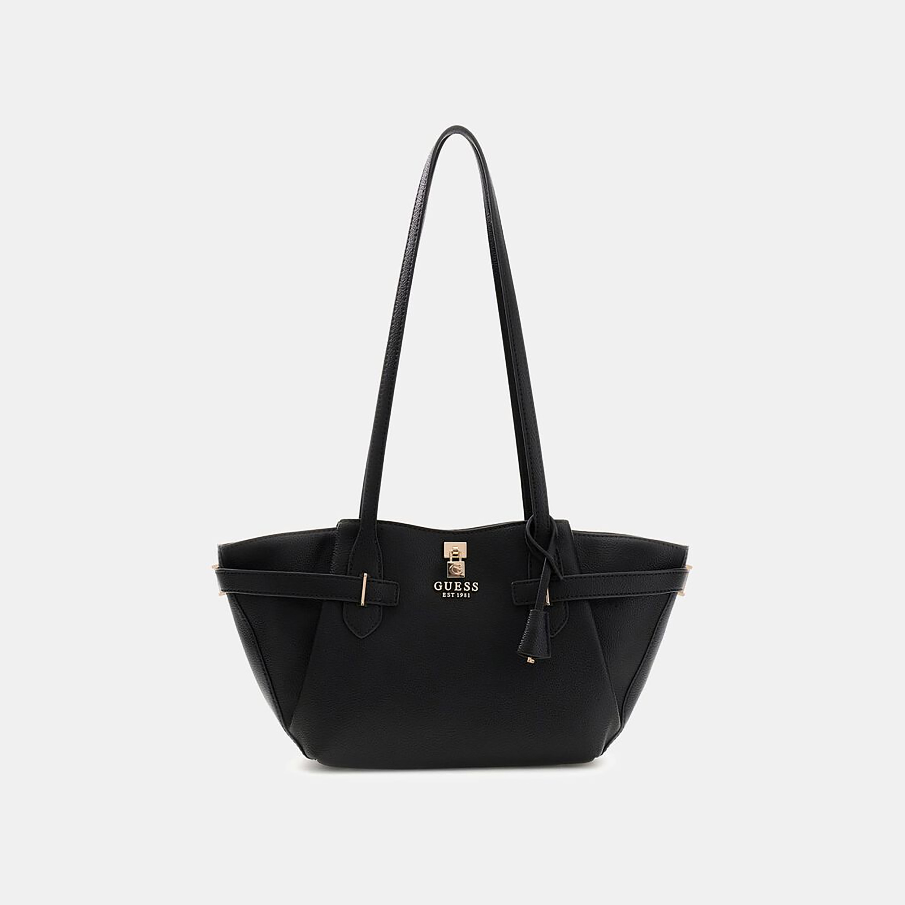 Guess Yesba Plain Double Handle Shoulder Bag with Zipper Closure-women-bagsandwallets-handbags-image-1