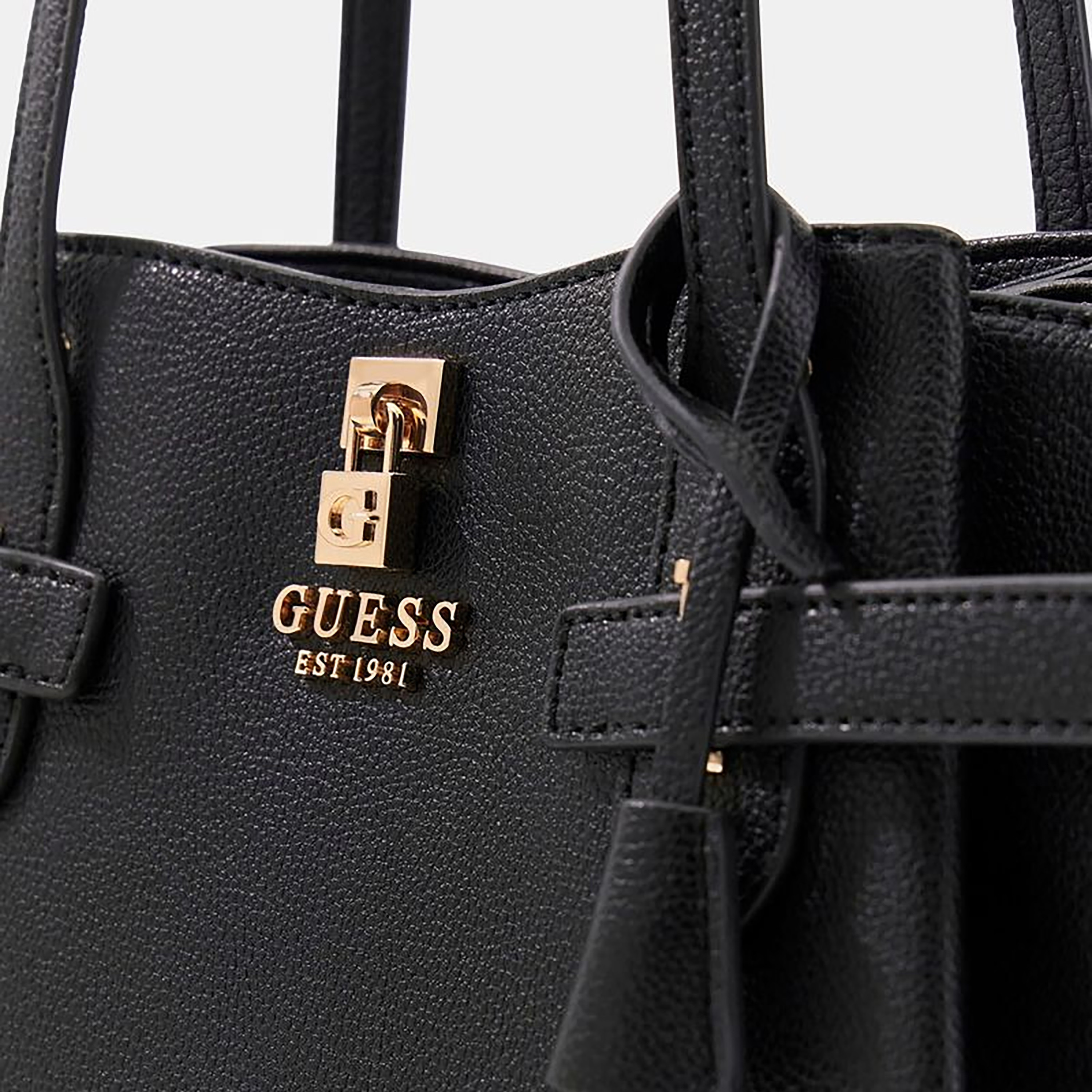 Guess Yesba Plain Double Handle Shoulder Bag with Zipper Closure-women-bagsandwallets-handbags-image-4