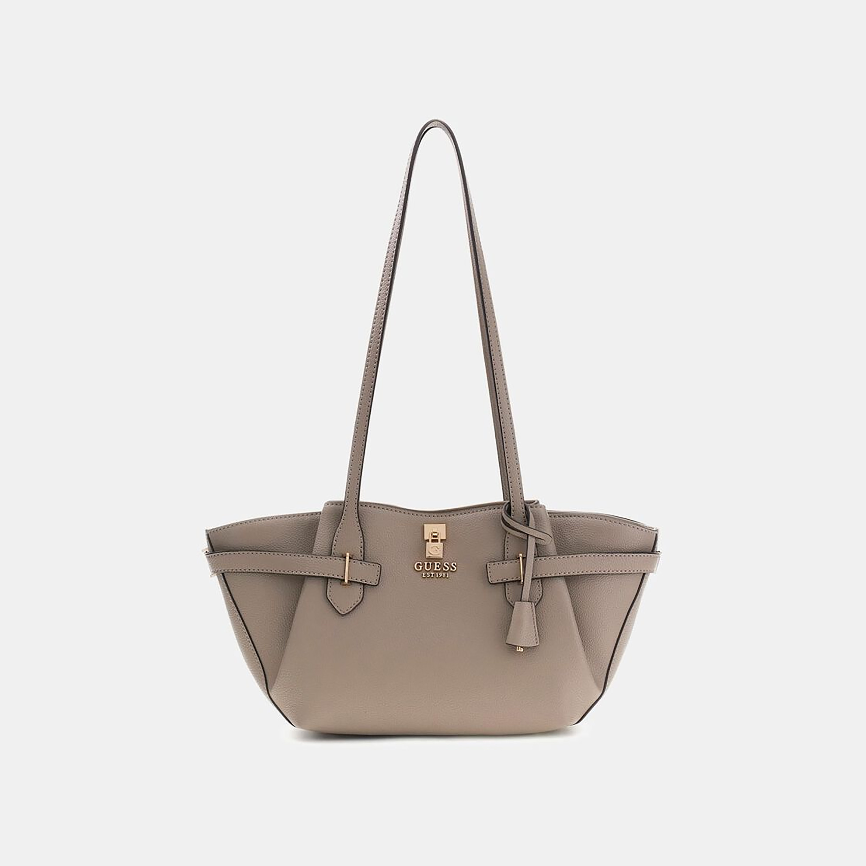 Guess Yesba Plain Double Handle Shoulder Bag with Zipper Closure-women-bagsandwallets-handbags-image-1