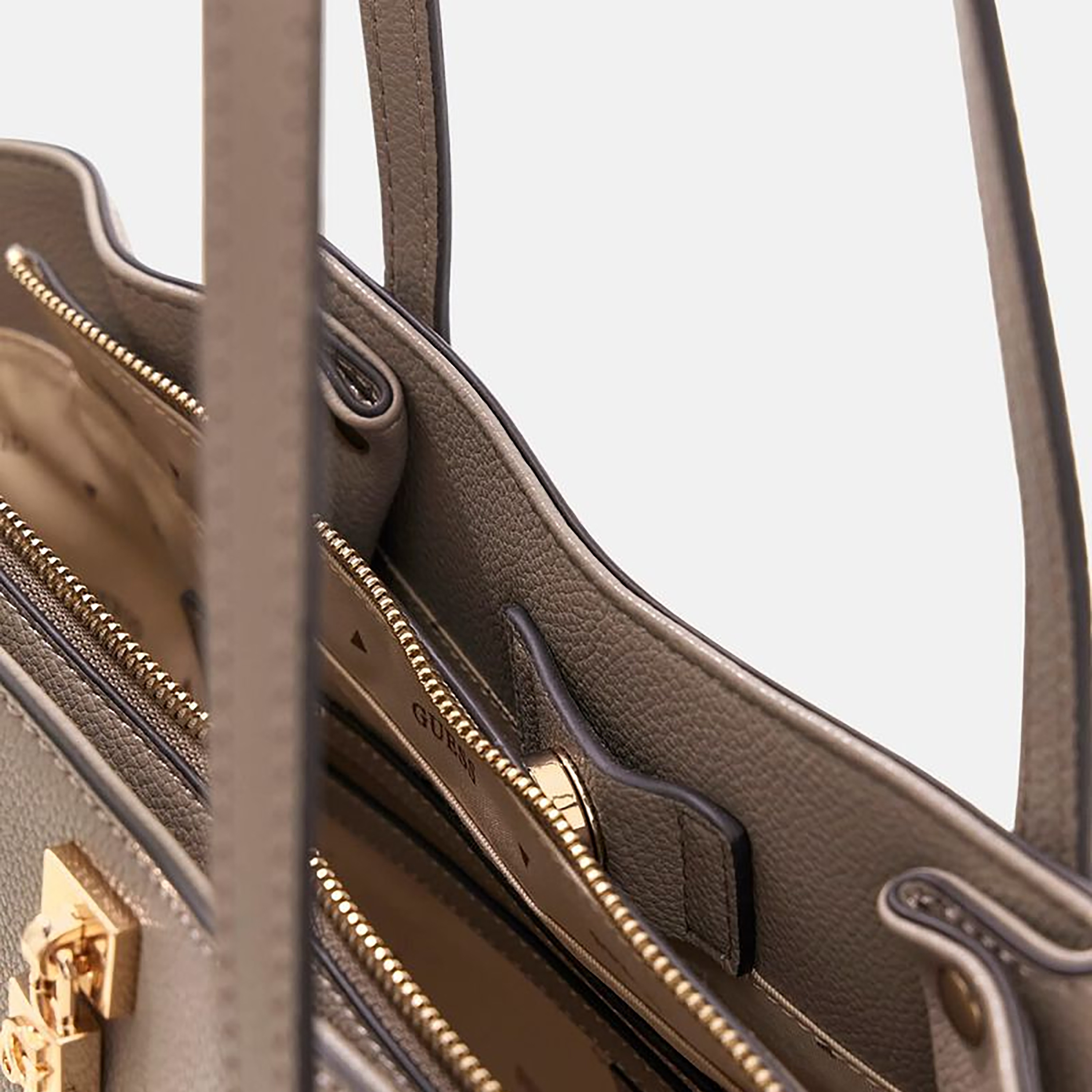 Guess Yesba Plain Double Handle Shoulder Bag with Zipper Closure-women-bagsandwallets-handbags-image-3