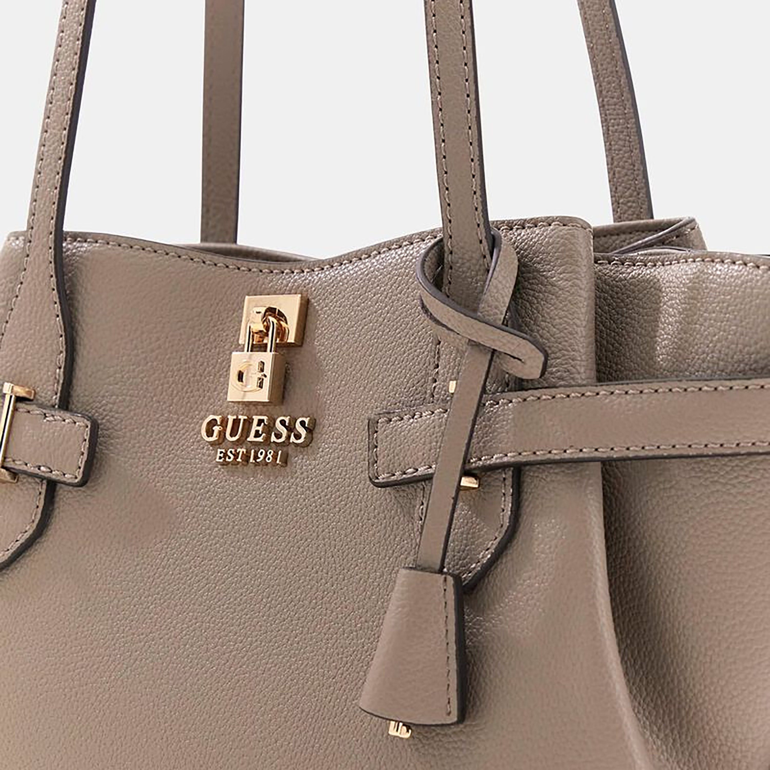 Guess Yesba Plain Double Handle Shoulder Bag with Zipper Closure-women-bagsandwallets-handbags-image-4