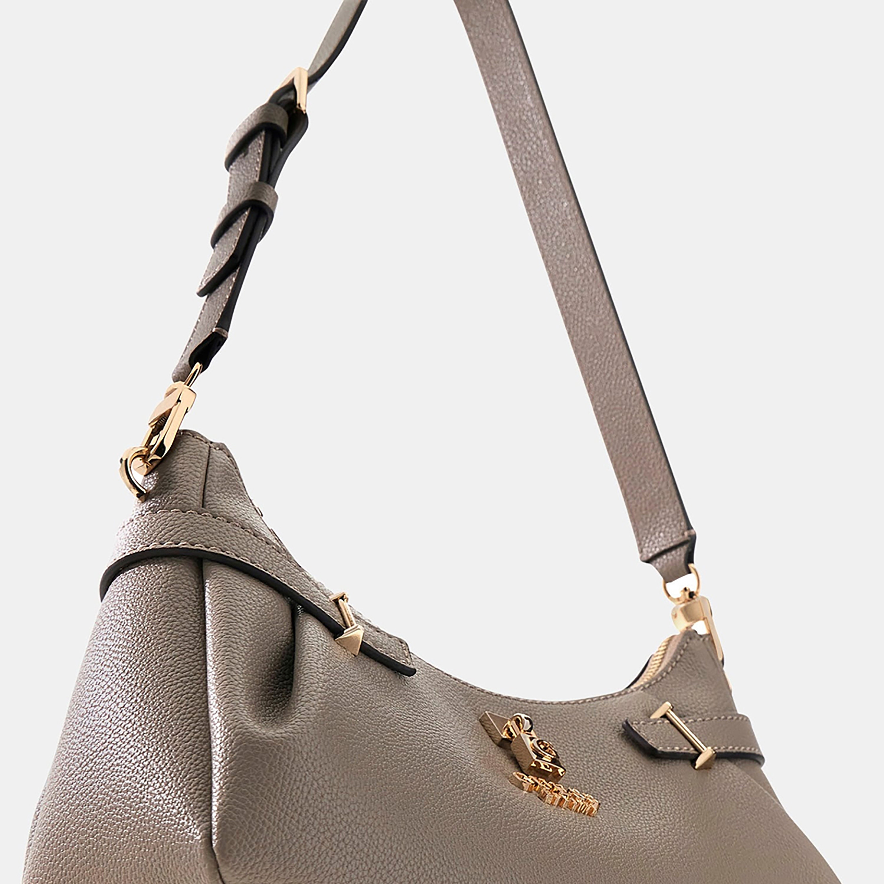 Guess Yesba Textured Shoulder Bag with Zipper Closure & Detachable Strap-women-bagsandwallets-handbags-image-4