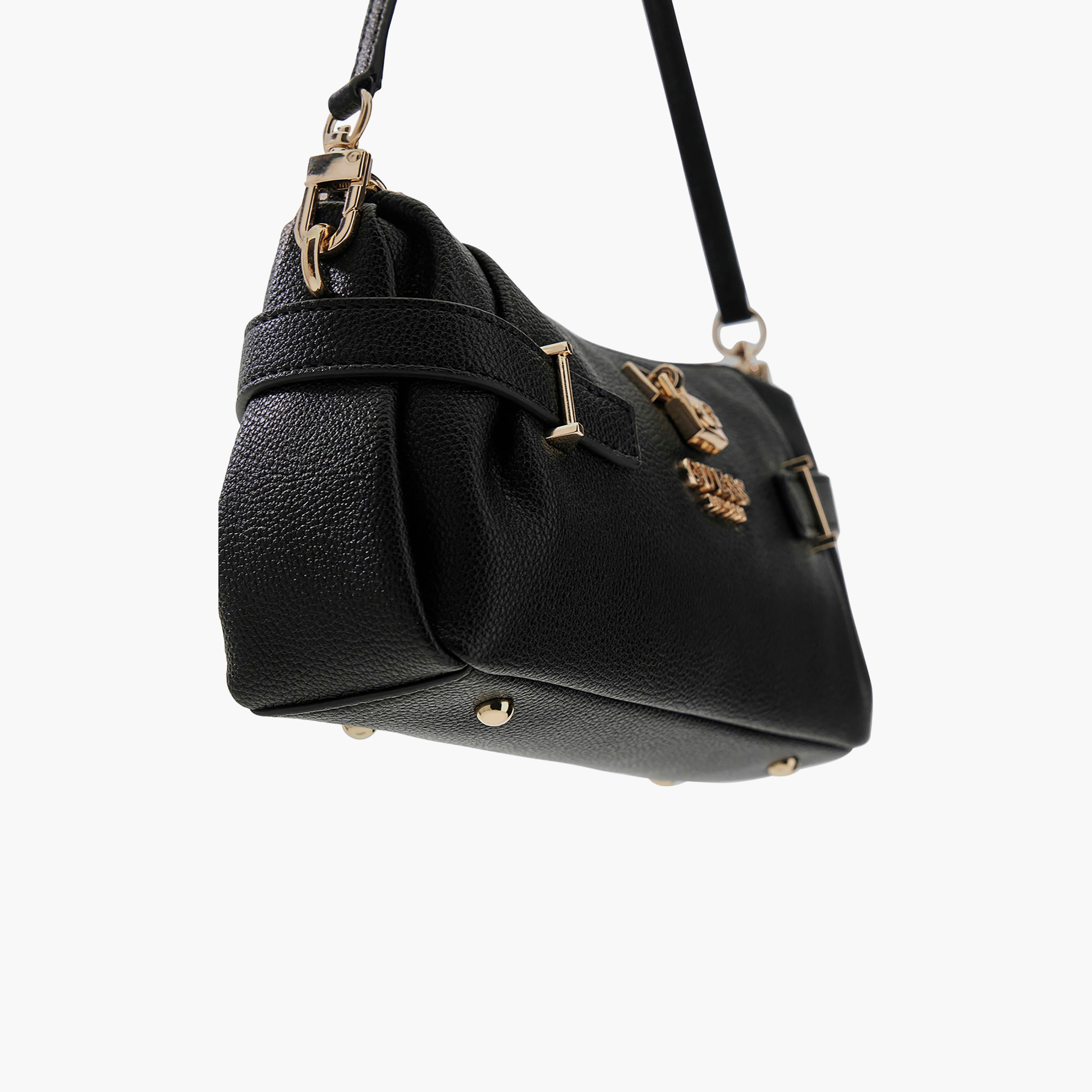 Guess Yesba Textured Shoulder Bag with Zipper Closure & Detachable Strap-women-bagsandwallets-handbags-image-4