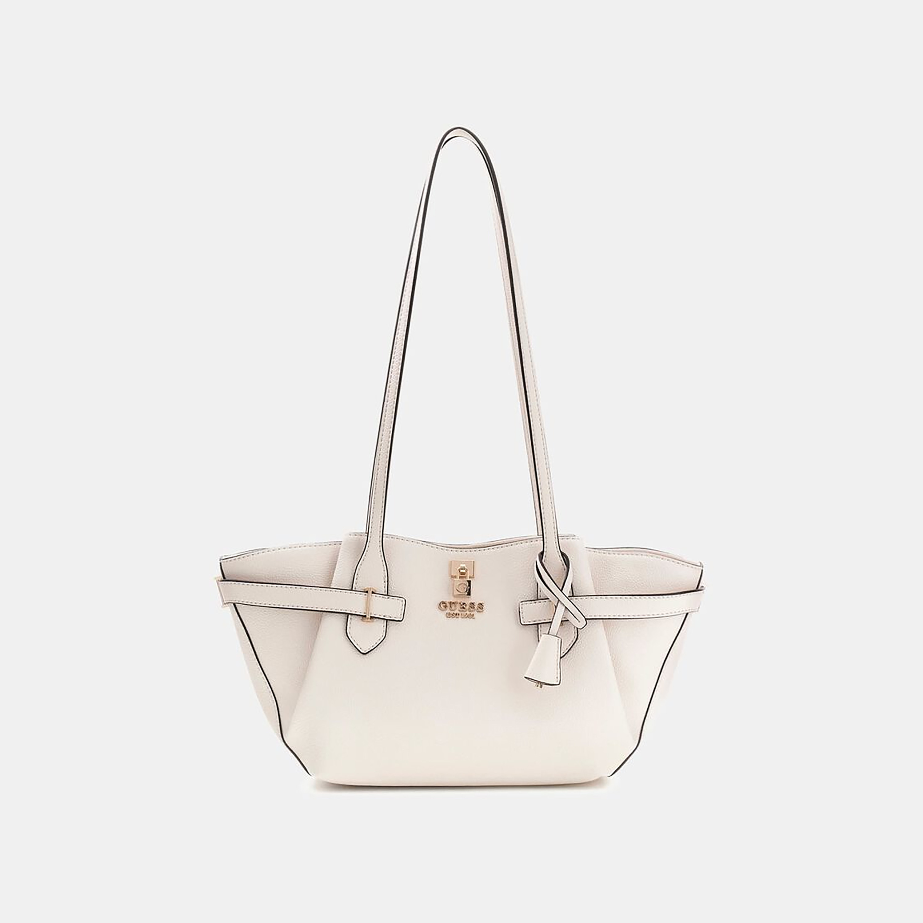 Guess Yesba Plain Double Handle Shoulder Bag with Zipper Closure-women-bagsandwallets-handbags-image-1