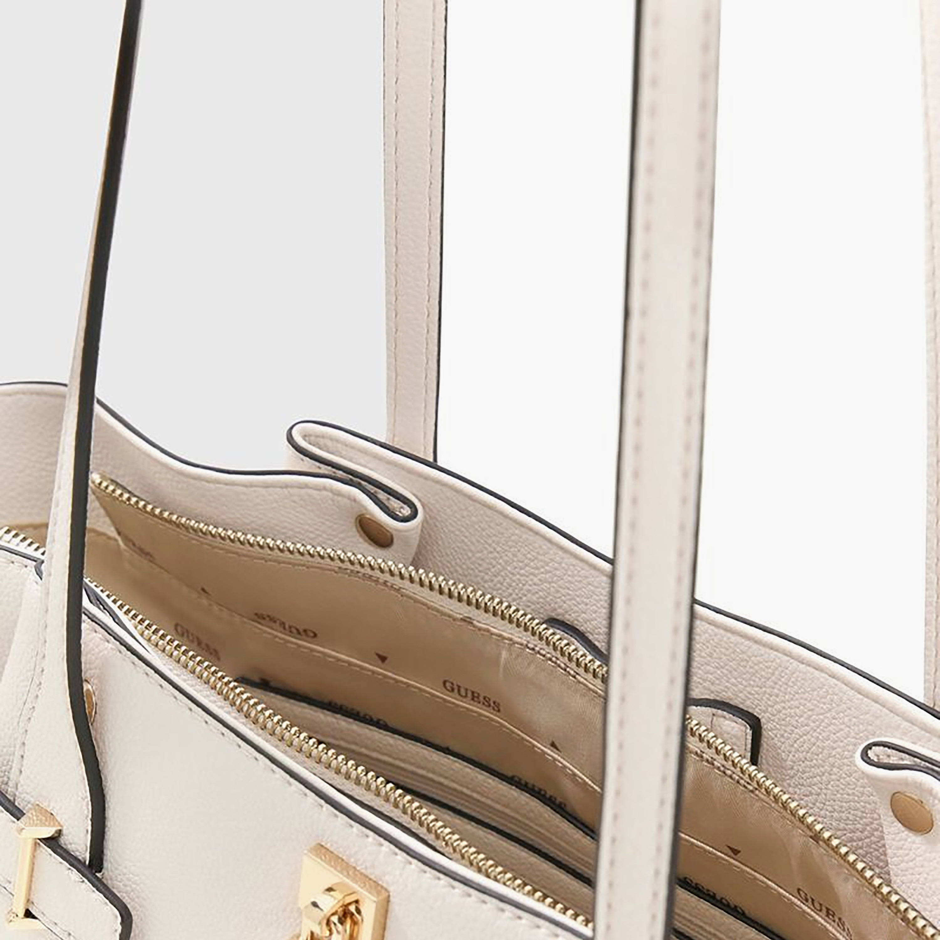 Guess Yesba Plain Double Handle Shoulder Bag with Zipper Closure-women-bagsandwallets-handbags-image-3