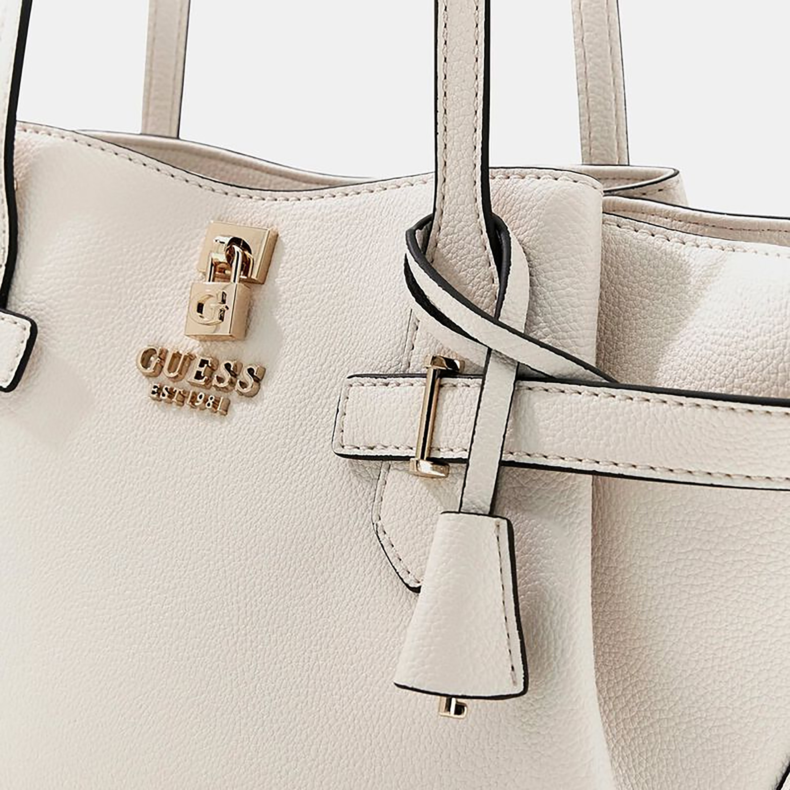 Guess Yesba Plain Double Handle Shoulder Bag with Zipper Closure-women-bagsandwallets-handbags-image-4