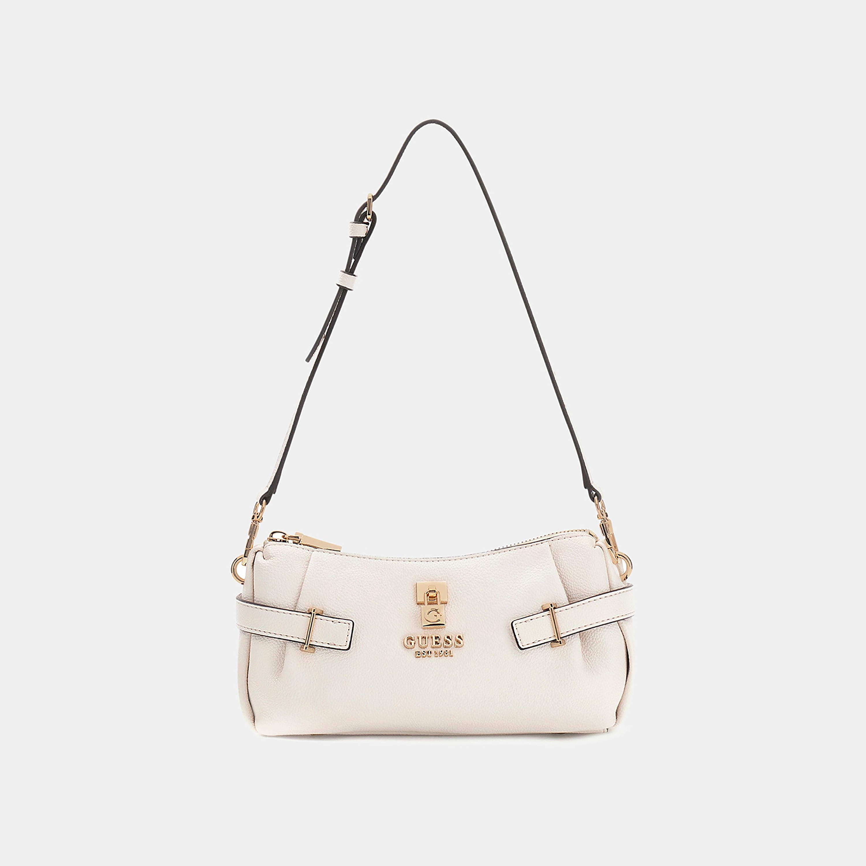 Guess Yesba Textured Shoulder Bag with Zipper Closure & Detachable Strap-women-bagsandwallets-handbags-image-1