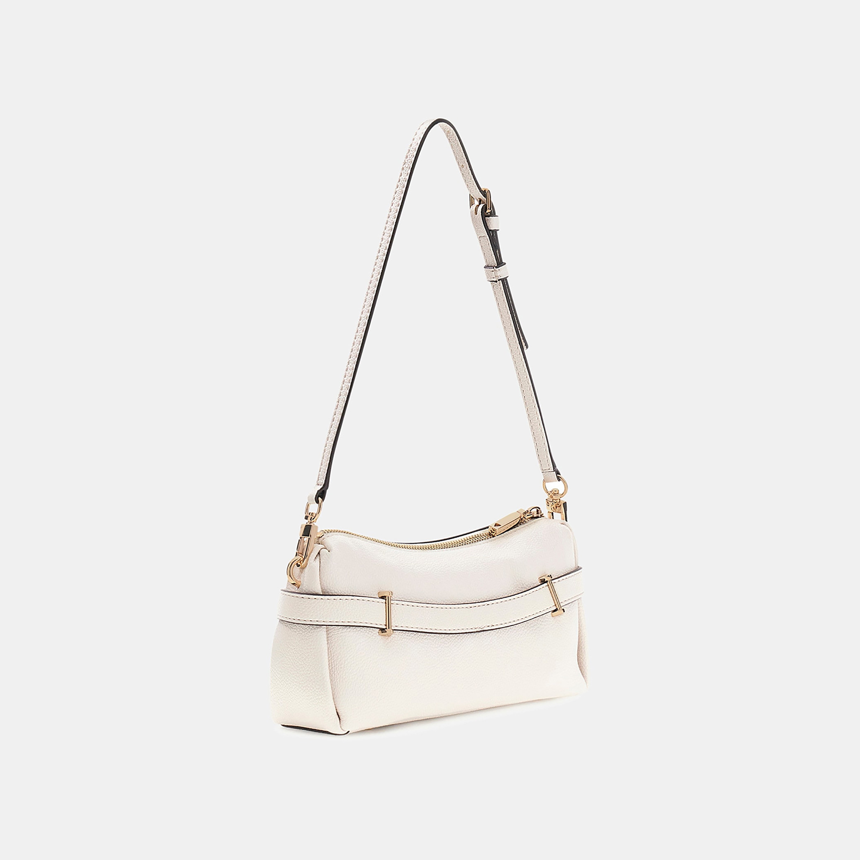 Guess Yesba Textured Shoulder Bag with Zipper Closure & Detachable Strap-women-bagsandwallets-handbags-image-2