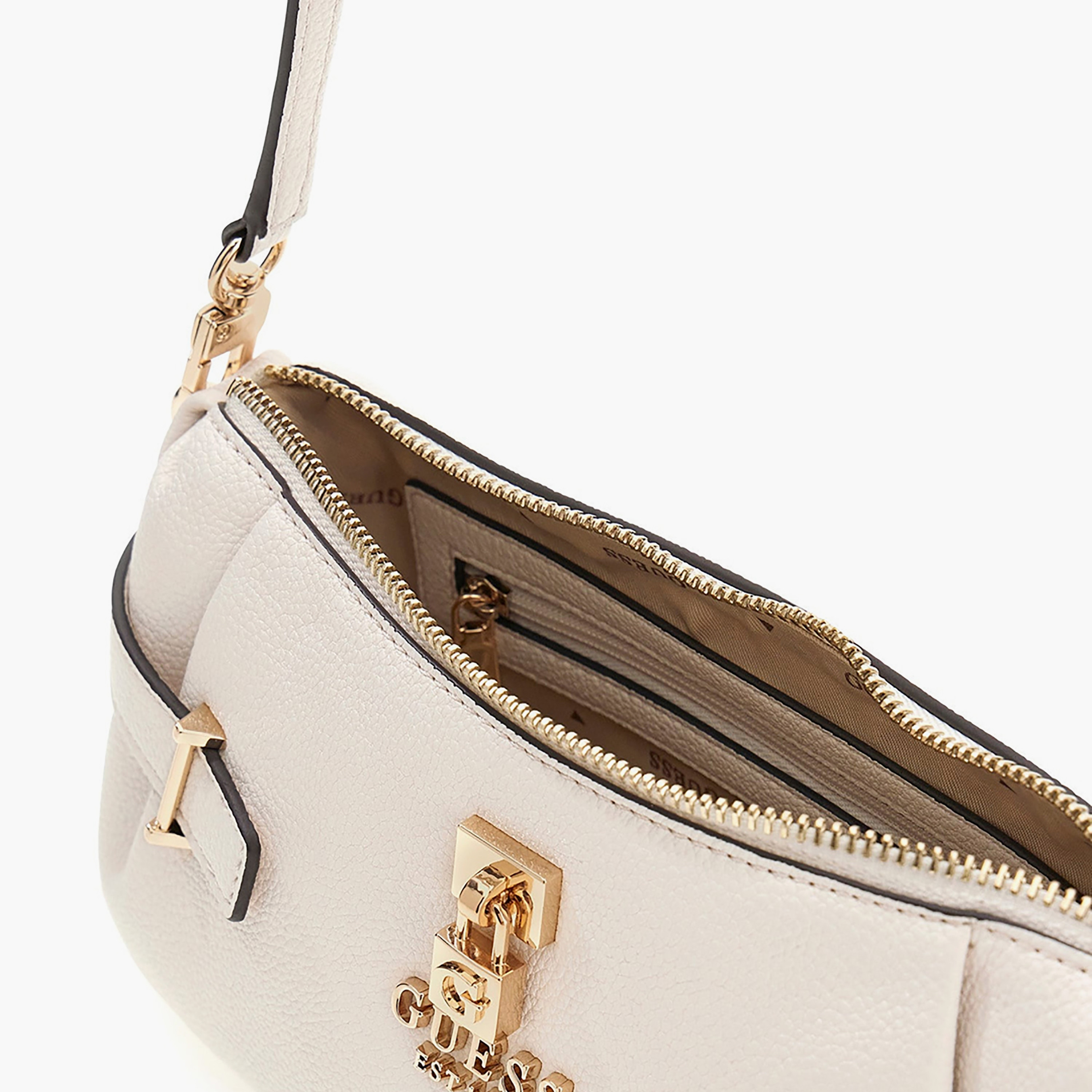 Guess Yesba Textured Shoulder Bag with Zipper Closure & Detachable Strap-women-bagsandwallets-handbags-image-3