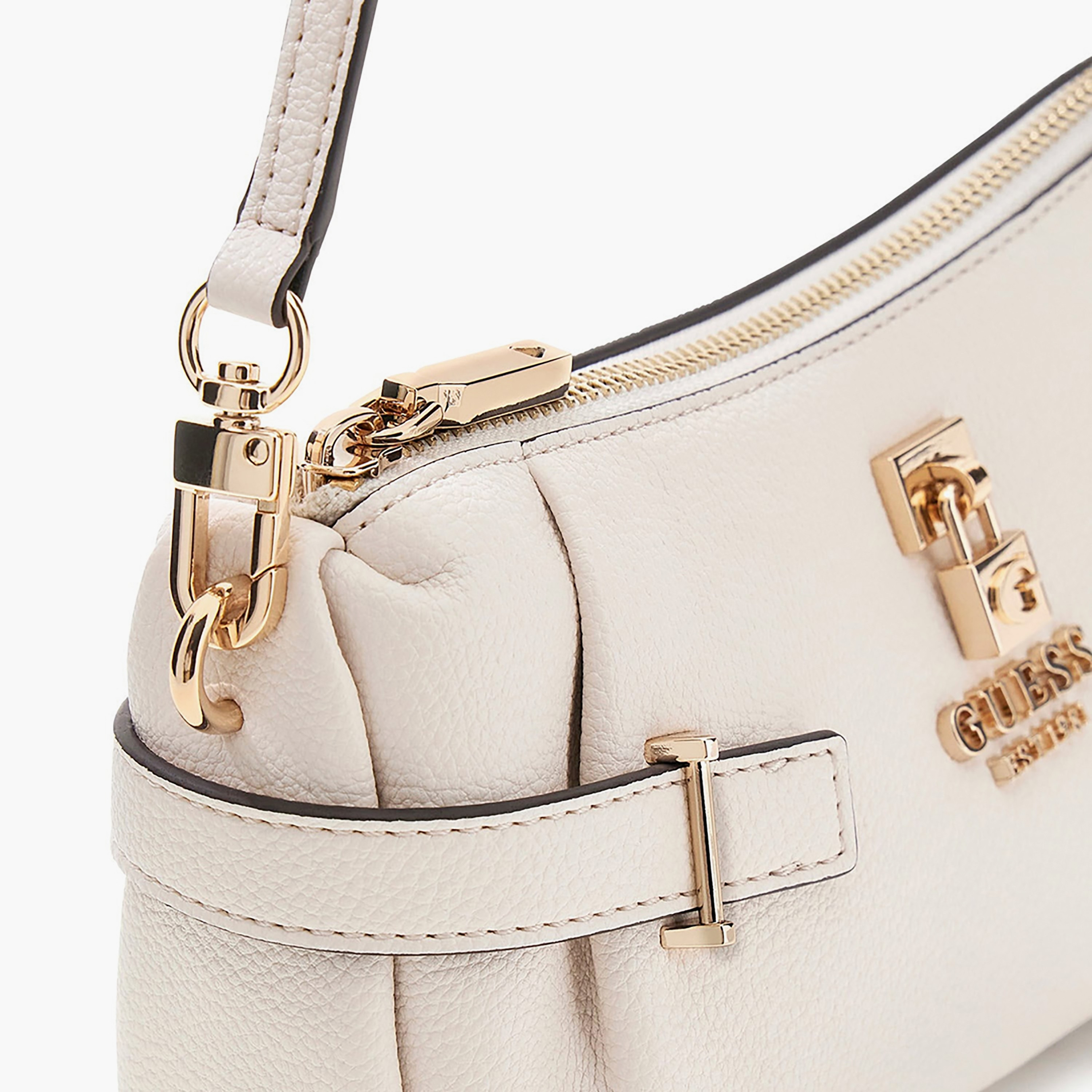 Guess Yesba Textured Shoulder Bag with Zipper Closure & Detachable Strap-women-bagsandwallets-handbags-image-4