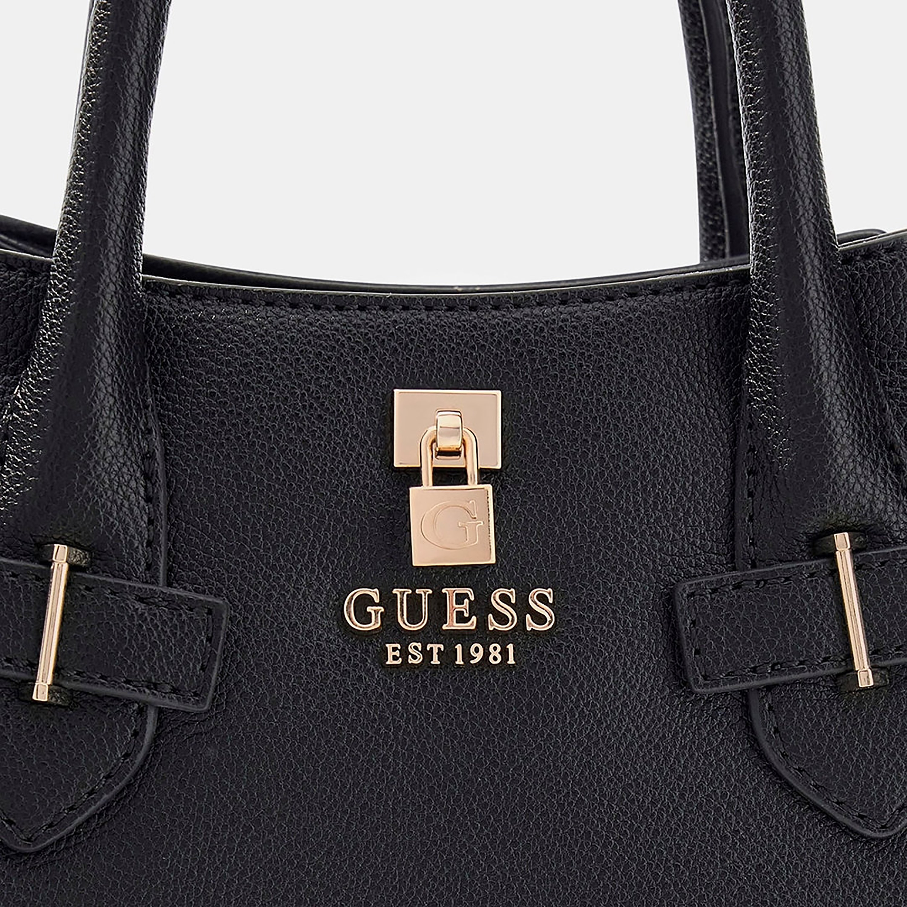 Guess Yesba Plain Double Handle Satchel Bag with Zipper Closure & Detachable Strap-women-bagsandwallets-handbags-image-5