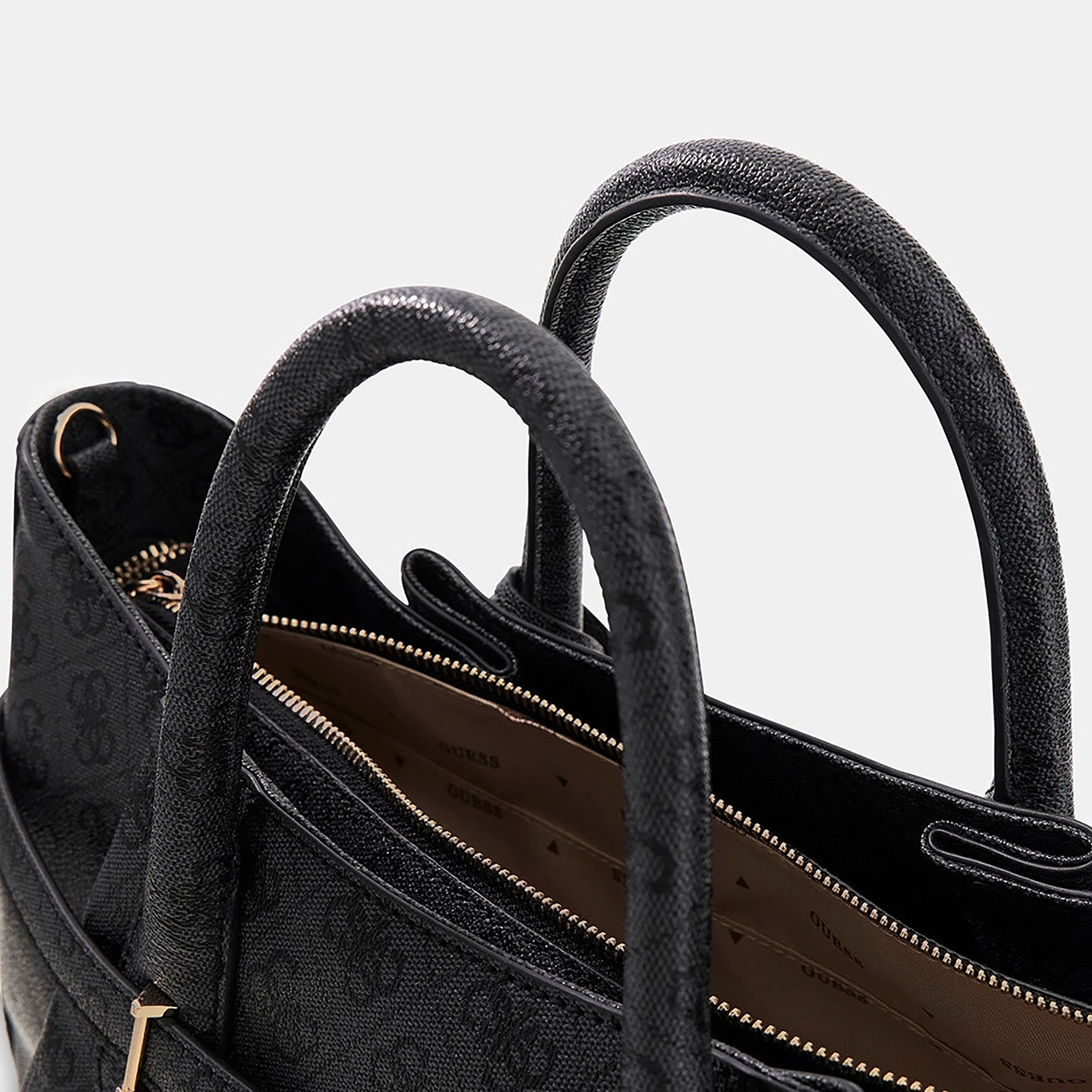 حقيبة يد مزدوجة المقبض مطبوعة من Guess Yesba مع سحاب إغلاق وحزام قابل للفصل-women-bagsandwallets-handbags-image-3
