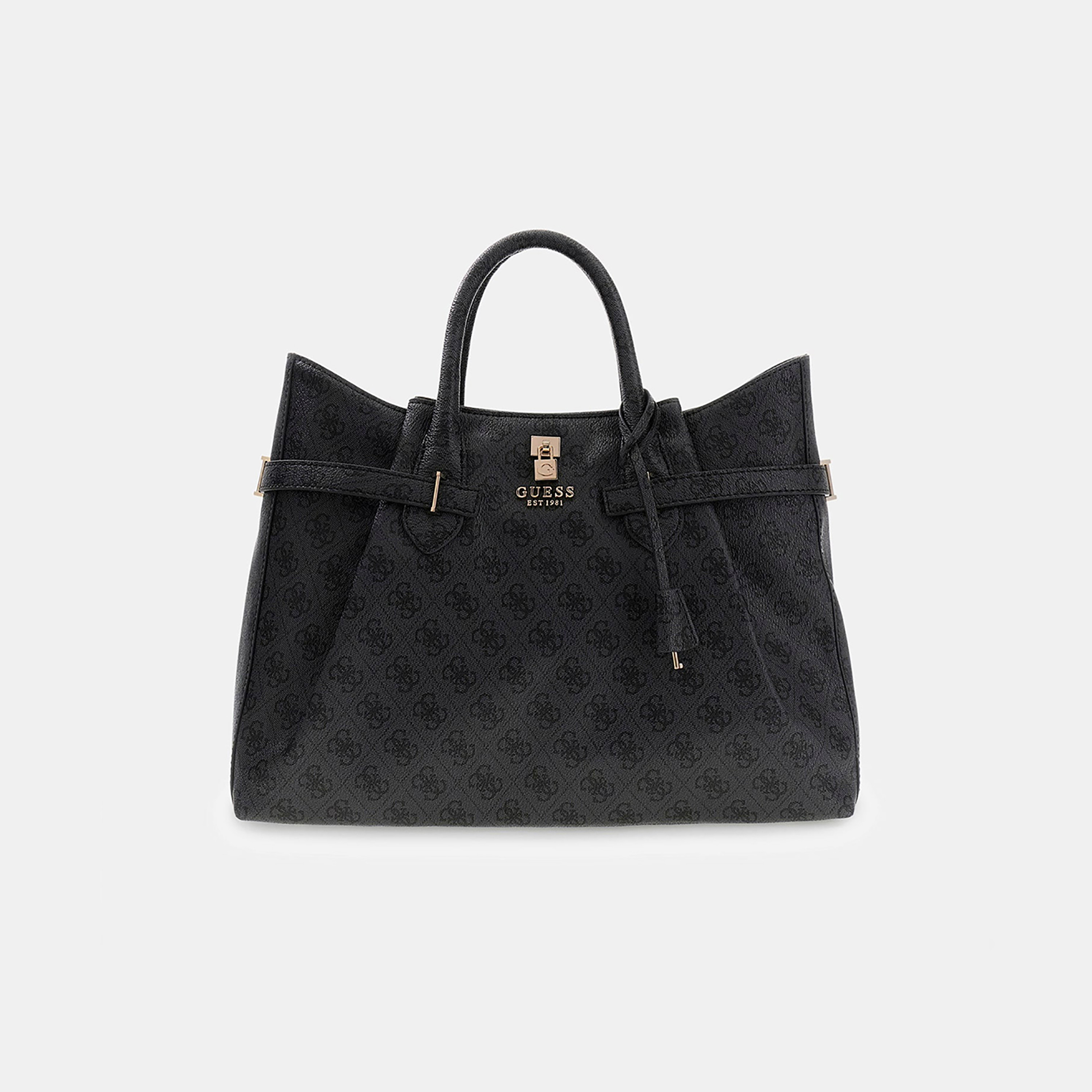 حقيبة يد مزدوجة المقبض مطبوعة من Guess Yesba مع سحاب إغلاق وحزام قابل للفصل-women-bagsandwallets-handbags-image-4