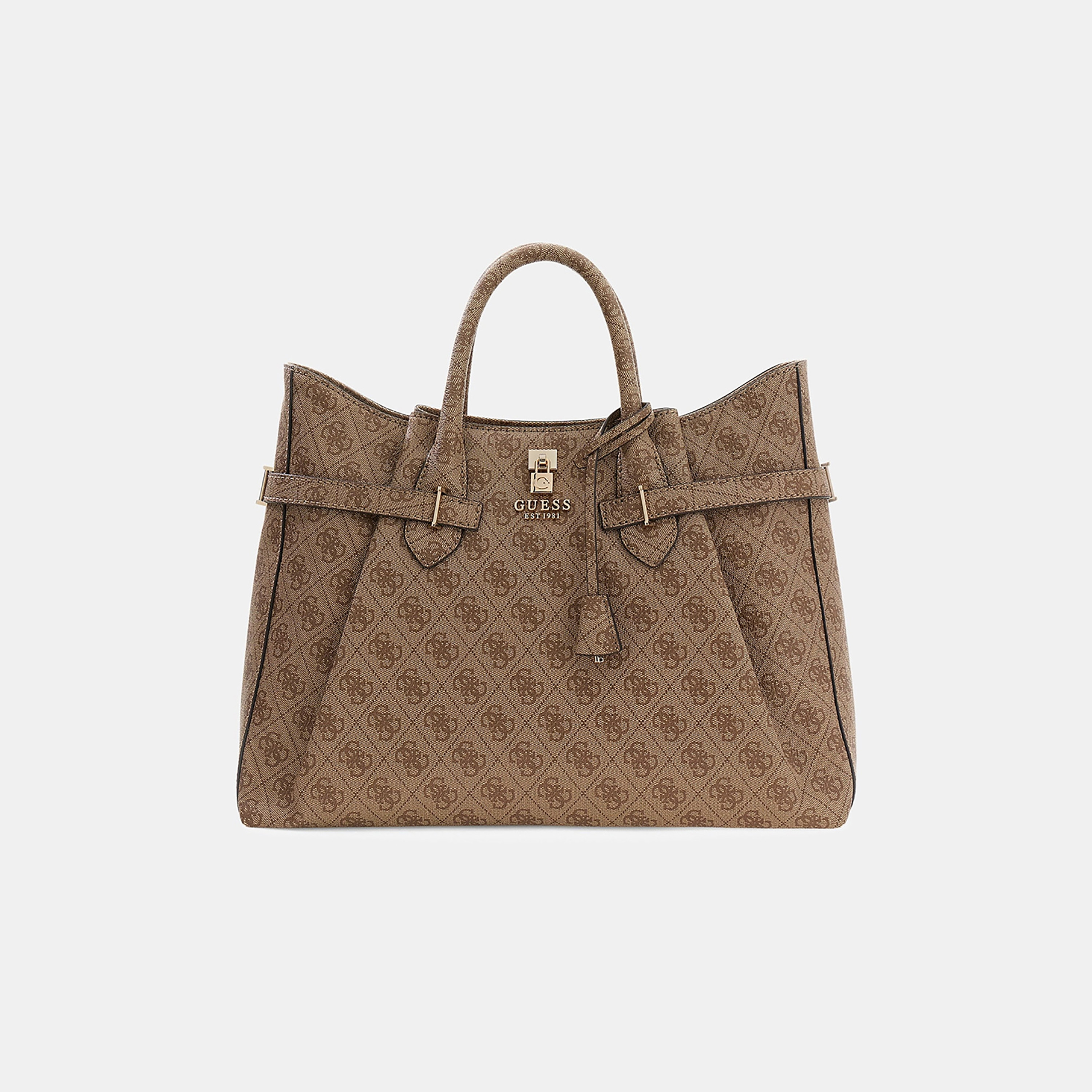 حقيبة يد مزدوجة المقبض مطبوعة من Guess Yesba مع سحاب إغلاق وحزام قابل للفصل-women-bagsandwallets-handbags-image-4