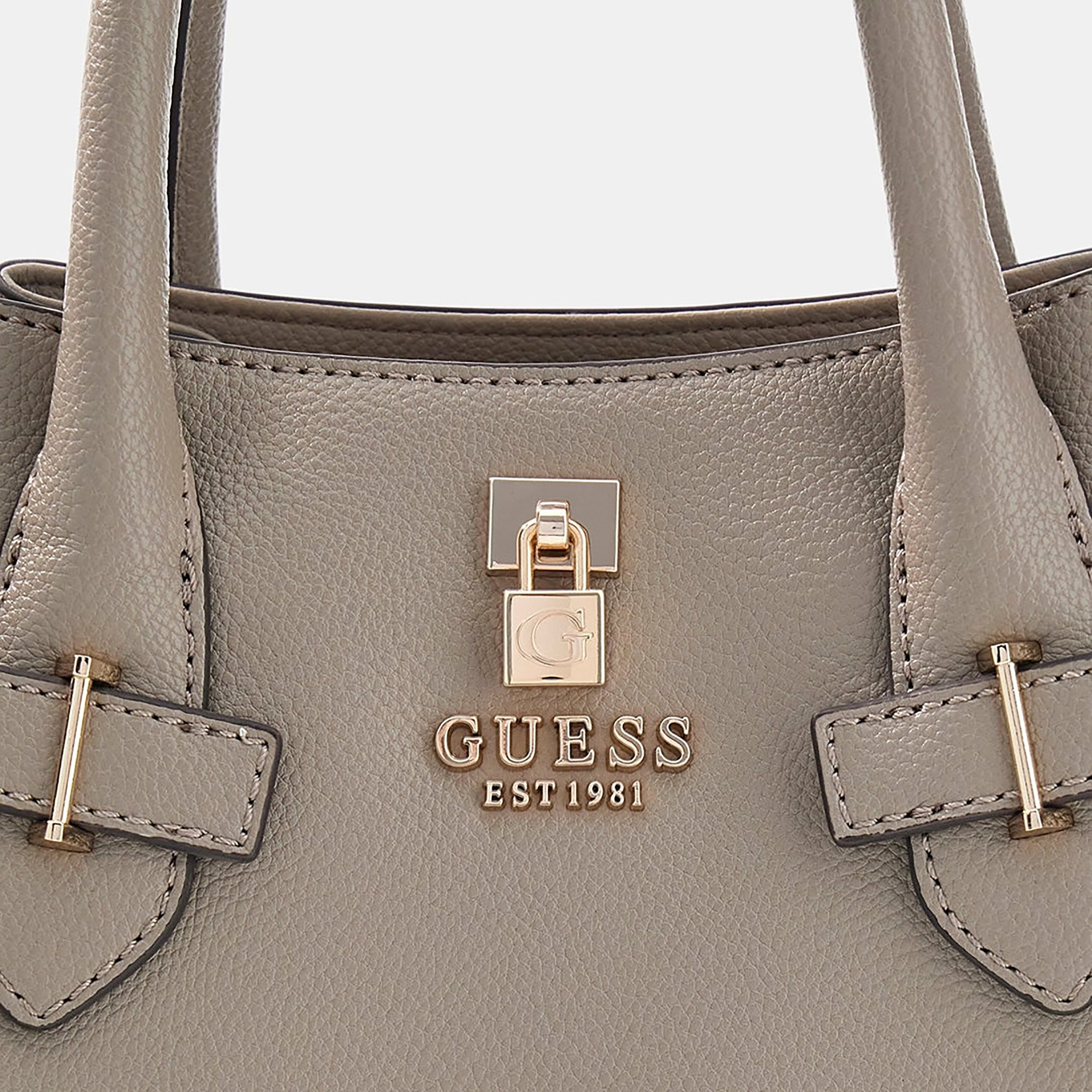 Guess Yesba Plain Double Handle Satchel Bag with Zipper Closure & Detachable Strap-women-bagsandwallets-handbags-image-5