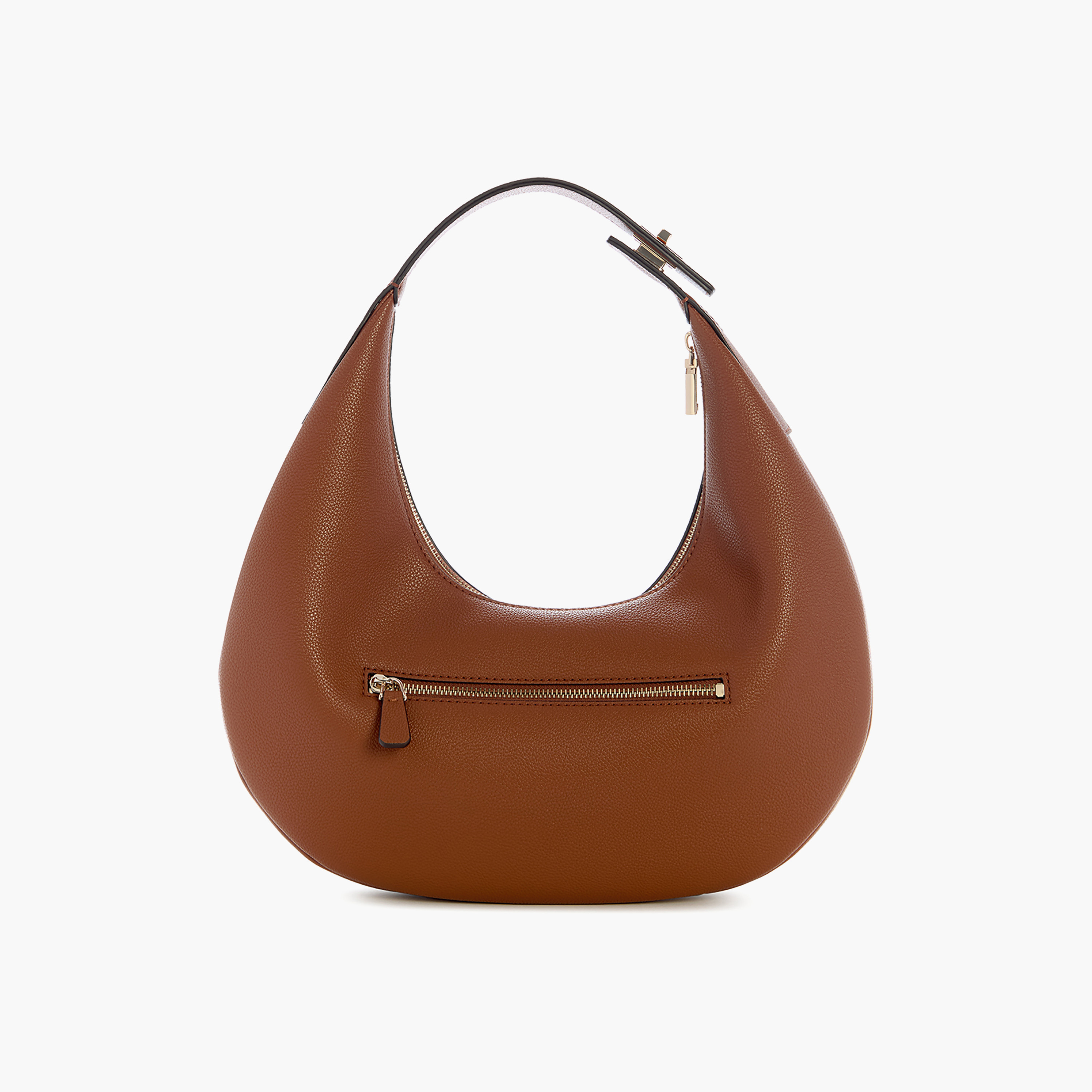 Guess Evie Plain Top Handle Hobo Bag with Zipper Closure & Non-Detachable Strap-women-bagsandwallets-handbags-image-4