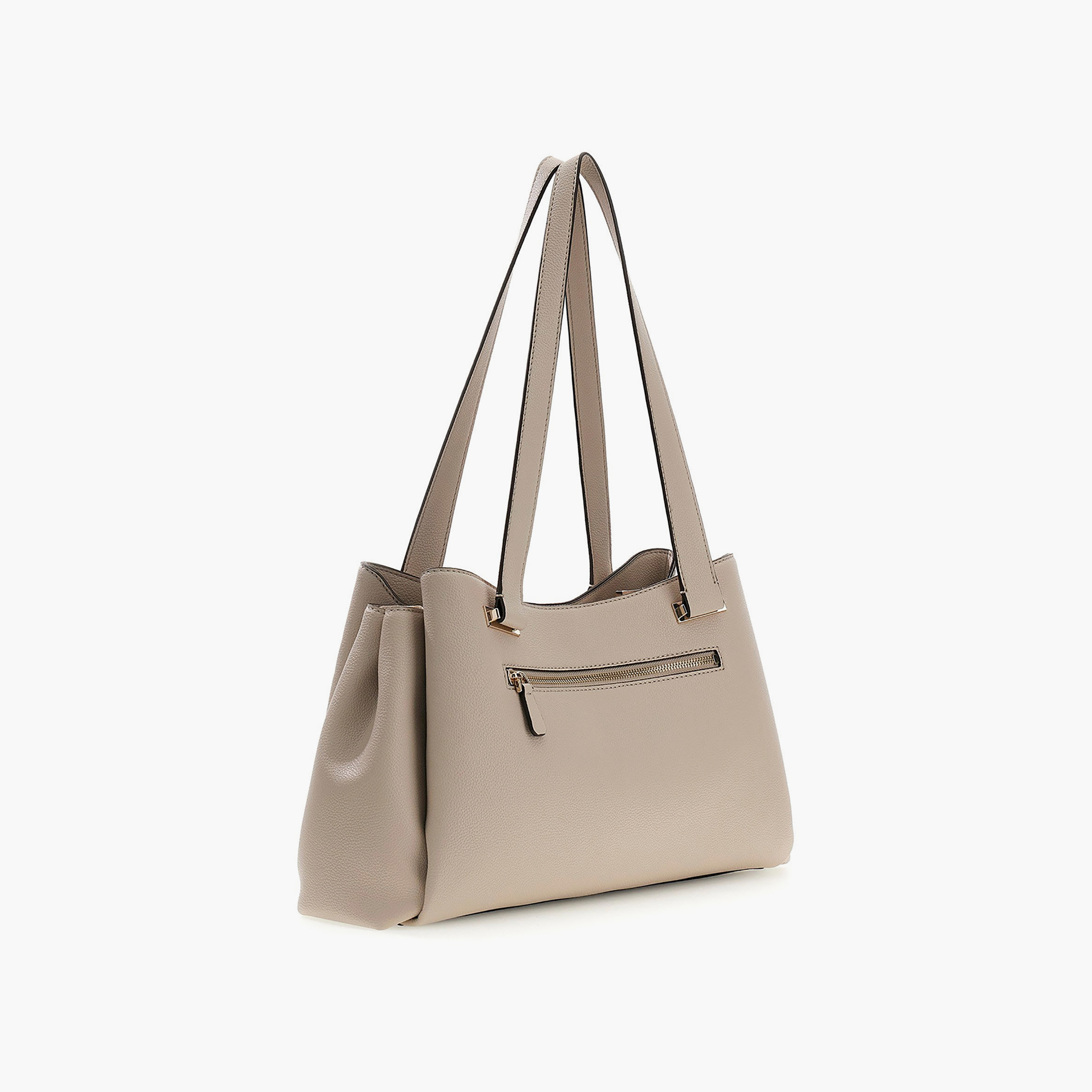 Guess Evie Plain Double Handle Tote Bag with Magnetic Closure-women-bagsandwallets-handbags-image-2