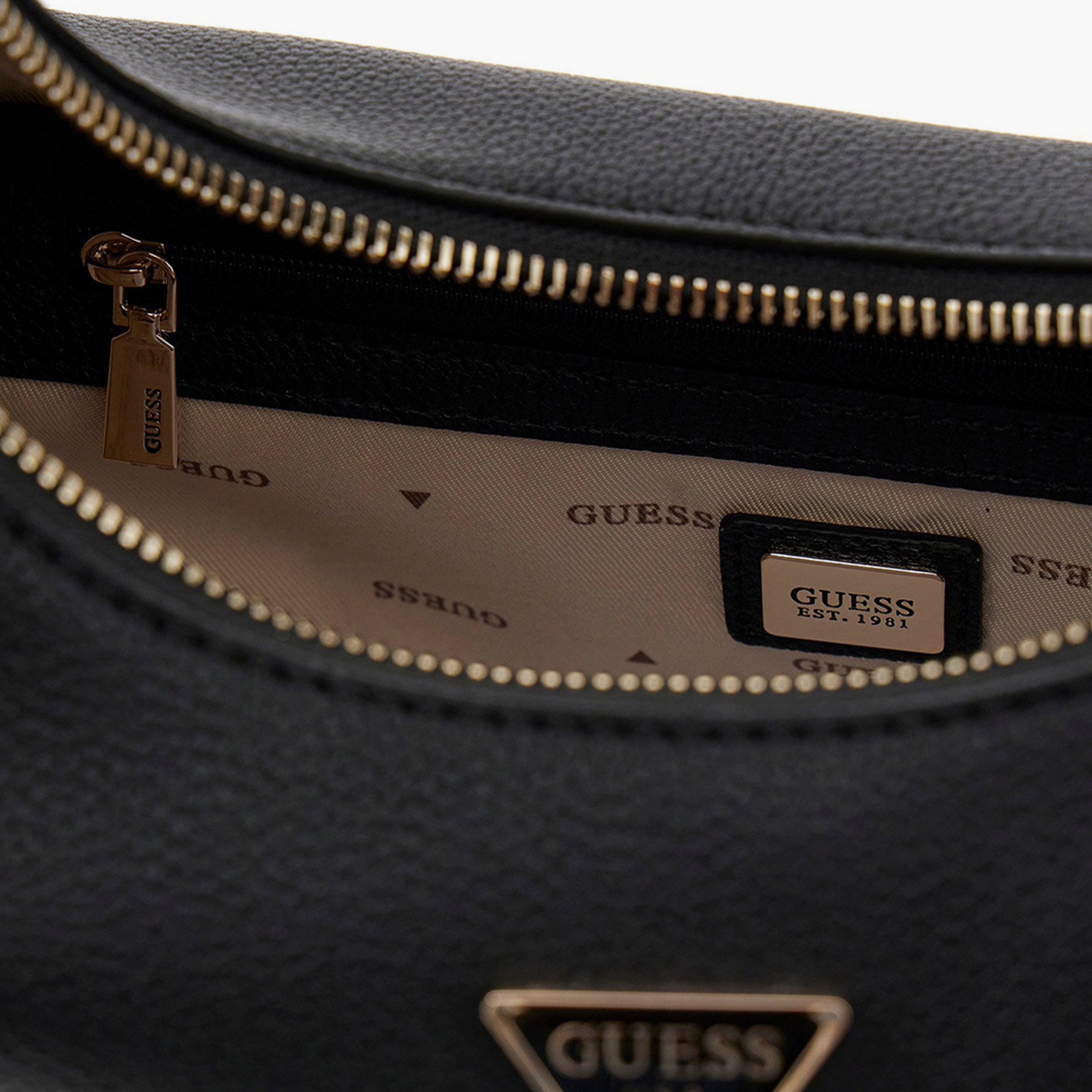 Guess Evie Plain Top Handle Hobo Bag with Zipper Closure & Non-Detachable Strap-women-bagsandwallets-handbags-image-3