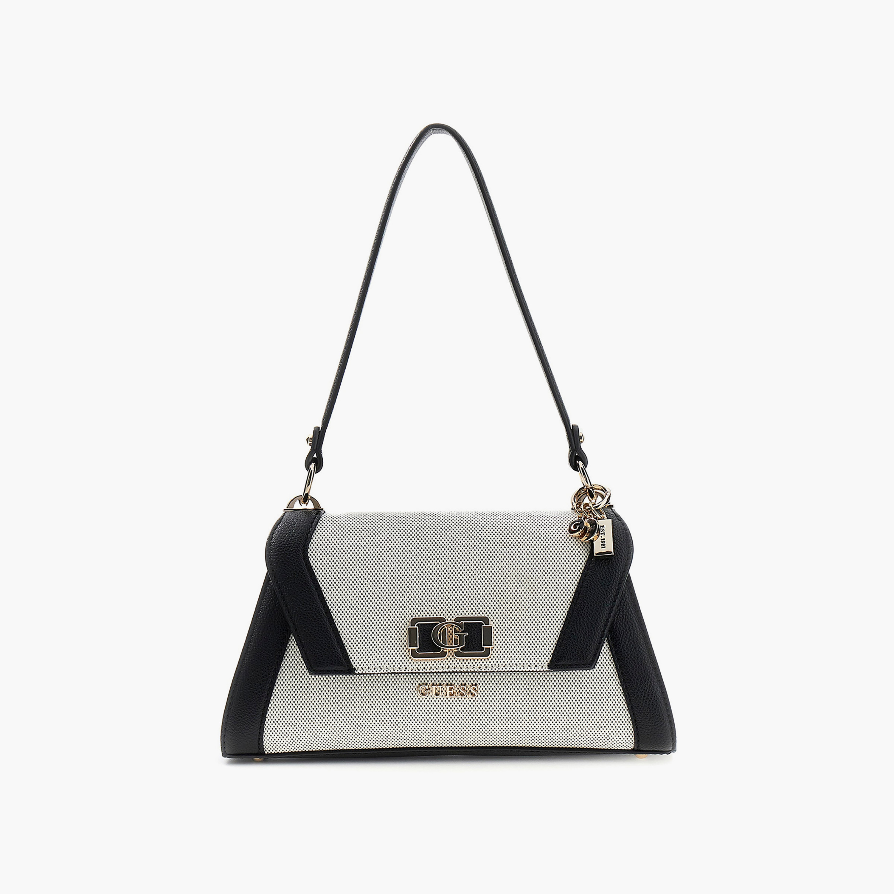 Guess Karnilla Textured Shoulder Bag with Magnetic Closure & Detachable Strap-women-bagsandwallets-handbags-image-1