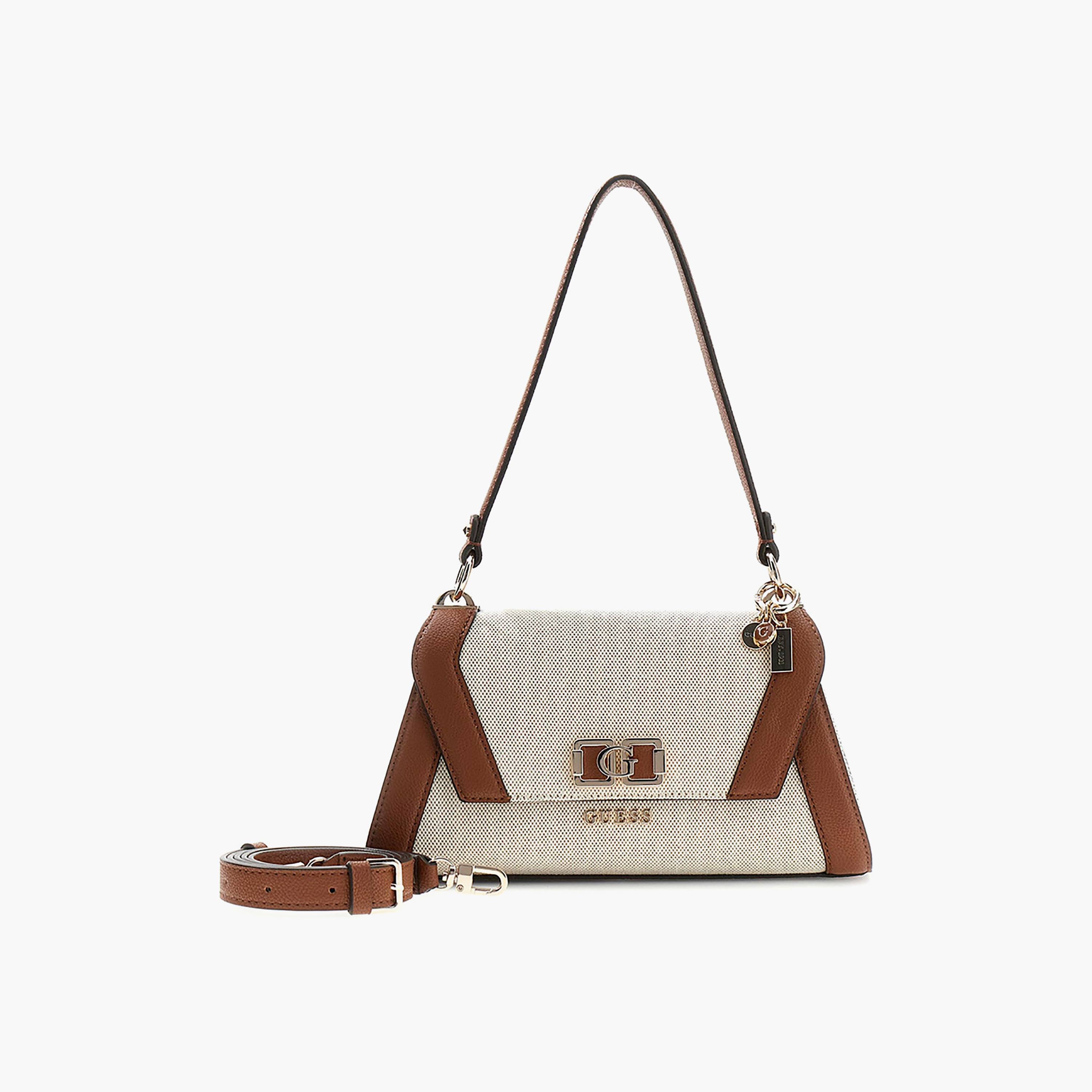 Guess Karnilla Textured Shoulder Bag with Magnetic Closure & Detachable Strap-women-bagsandwallets-handbags-image-1