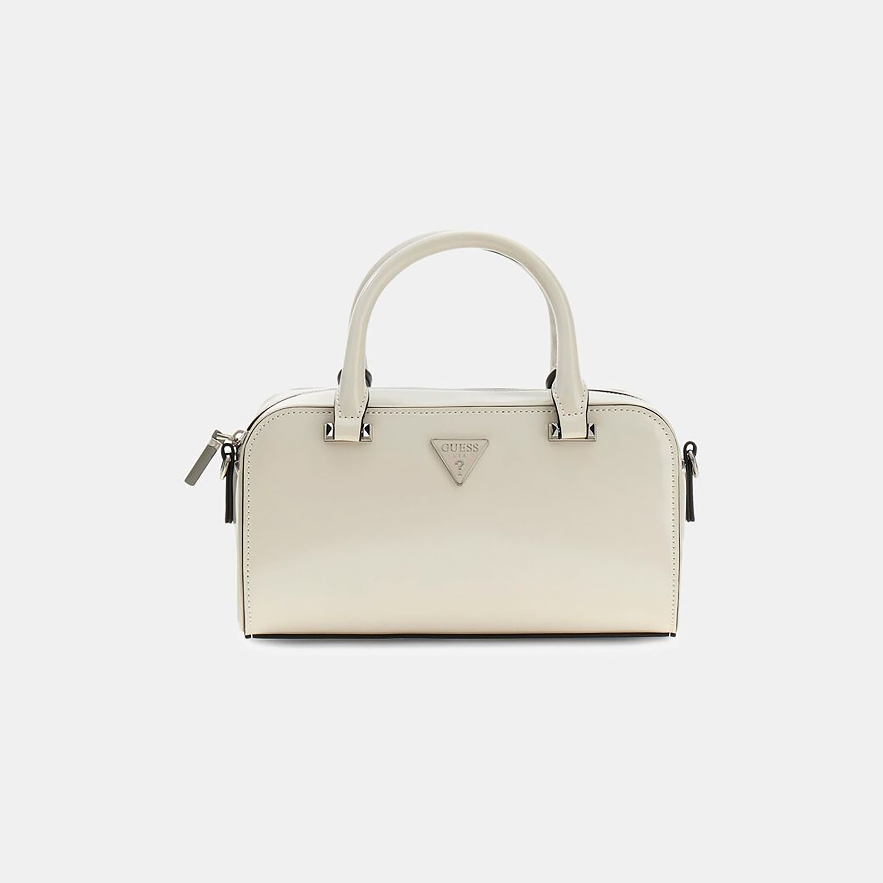 Guess Arnela Plain Double Handle Satchel Bag with Zipper Closure & Detachable Strap-women-bagsandwallets-handbags-image-3