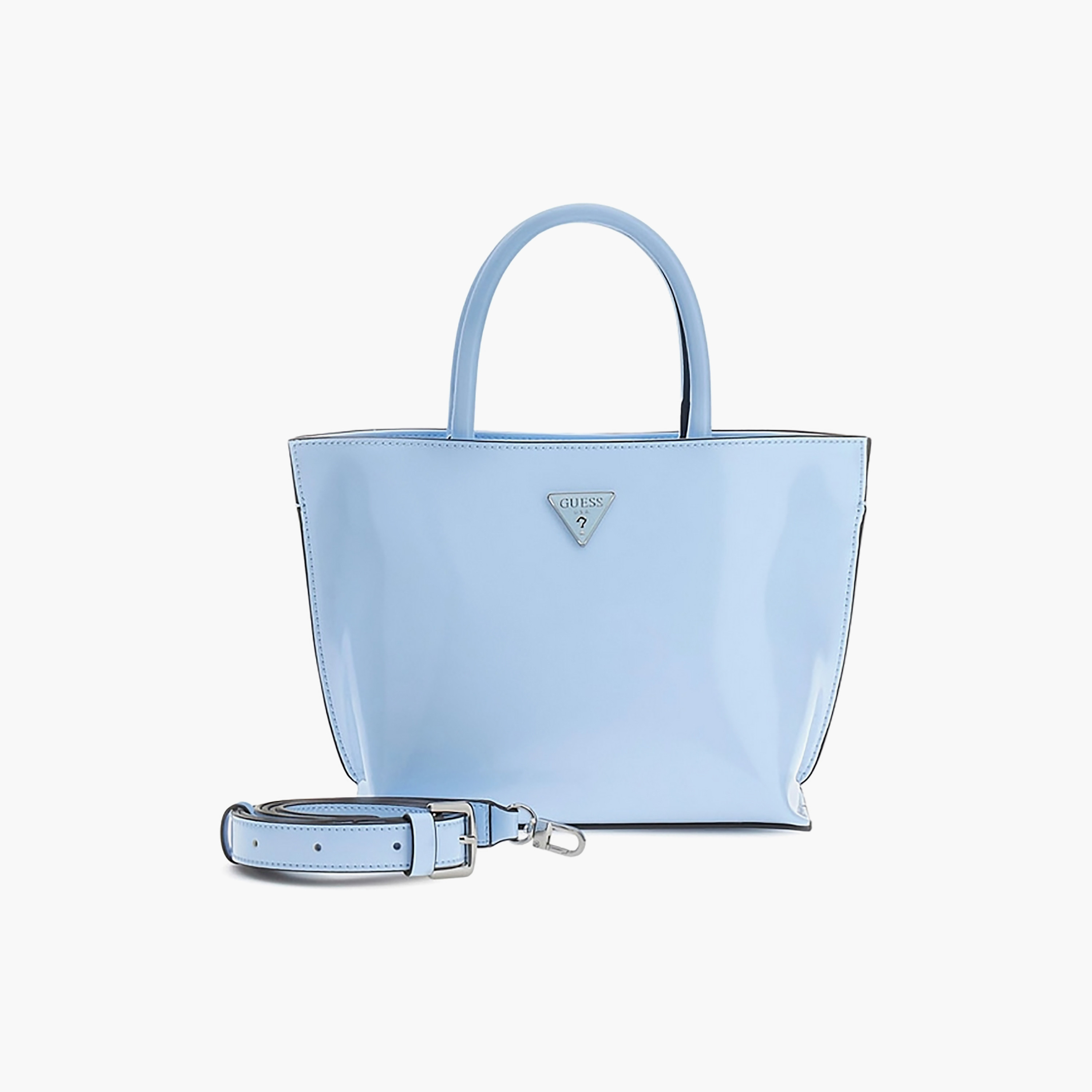 Guess Arnela Plain Double Handle Tote Bag with Zipper Closure-women-bagsandwallets-handbags-image-1