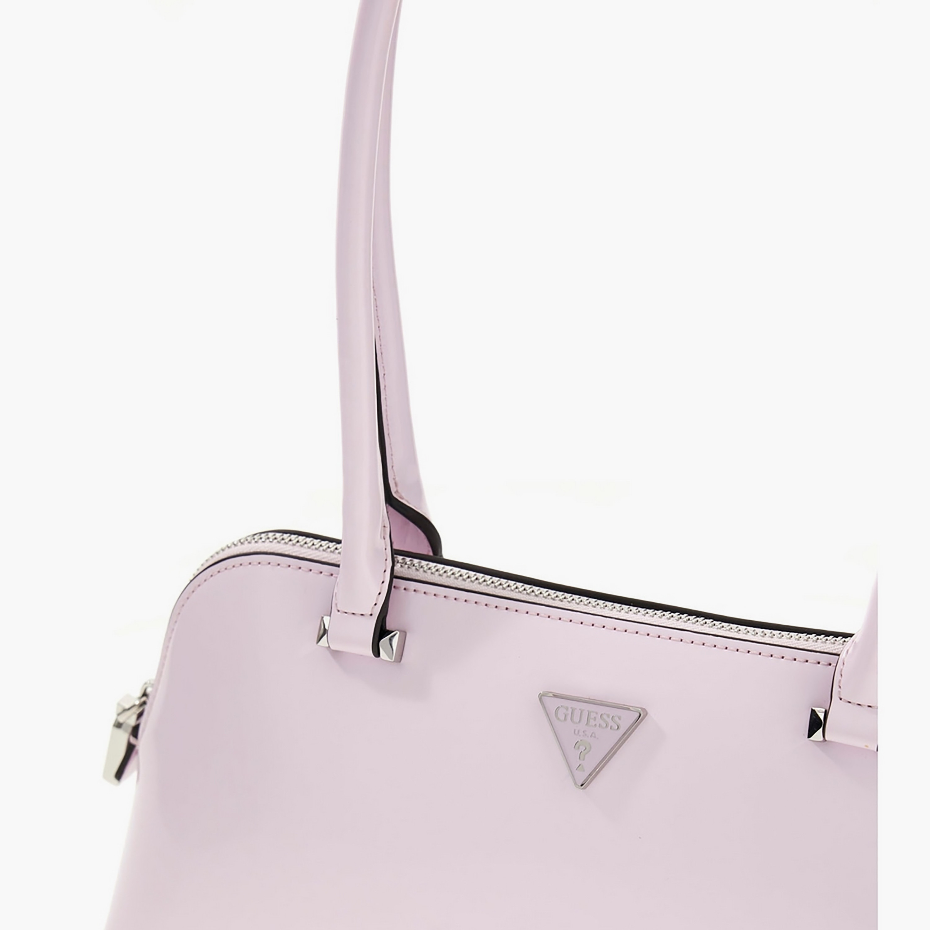 Guess Arnela Plain Double Handle Shoulder Bag with Zipper Closure-women-bagsandwallets-handbags-image-5