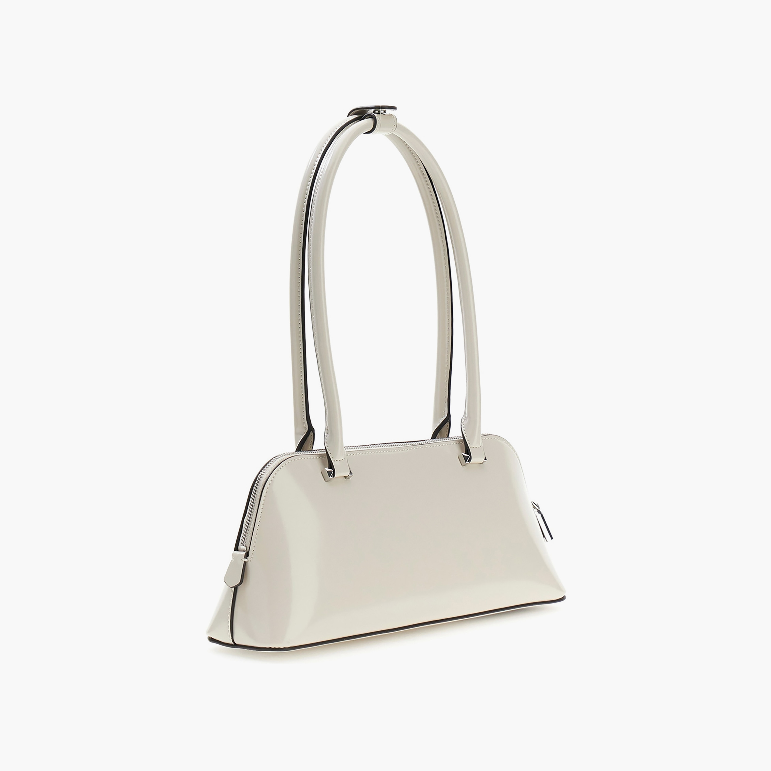 Guess Arnela Plain Double Handle Shoulder Bag with Zipper Closure-women-bagsandwallets-handbags-image-2