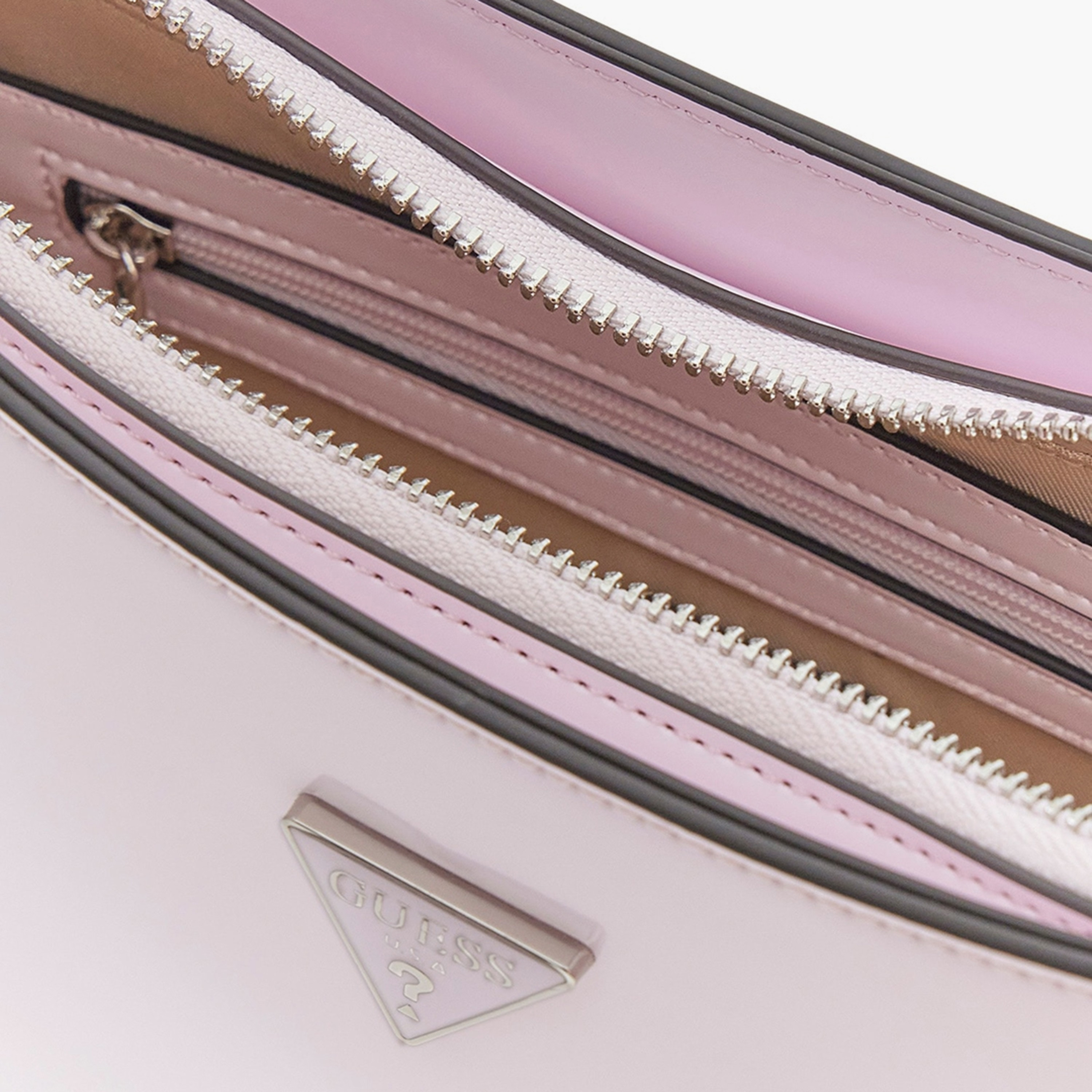 Guess Arnela Plain Shoulder Bag with Zipper Closure & Non-Detachable Strap-women-bagsandwallets-handbags-image-3