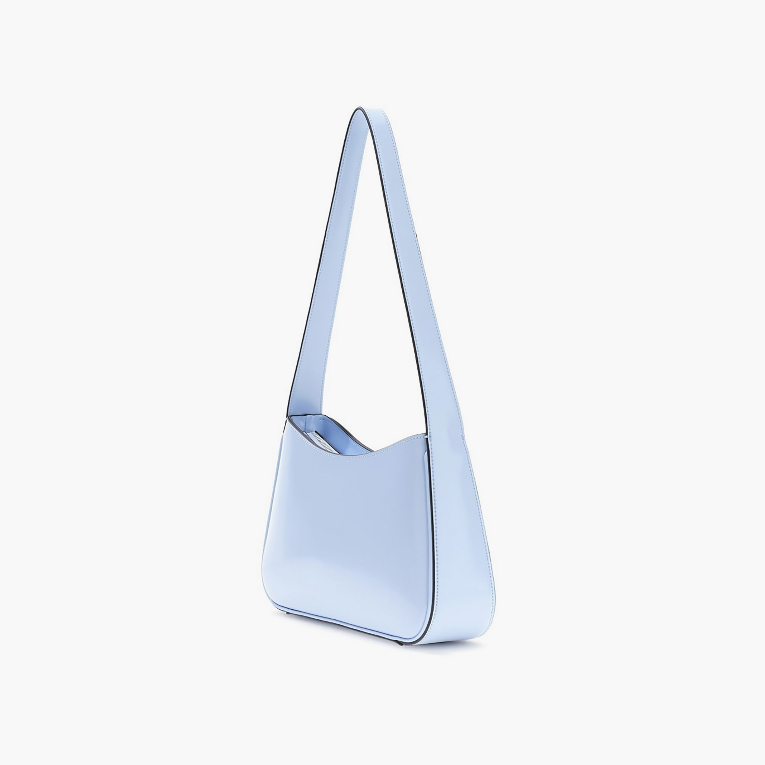 Guess Arnela Plain Shoulder Bag with Zipper Closure & Non-Detachable Strap-women-bagsandwallets-handbags-image-5
