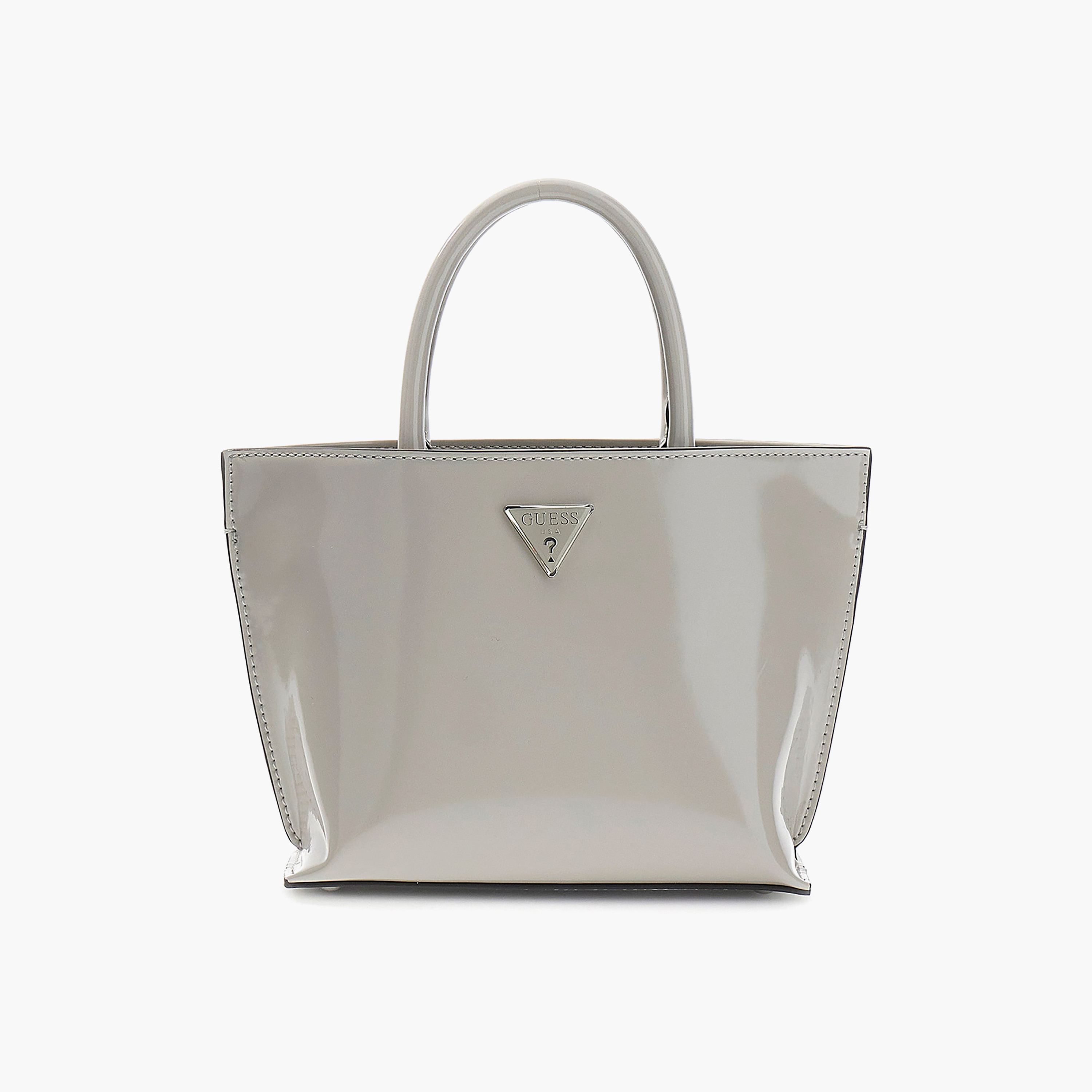 حقيبة يد Guess Arnela سادة بمقبضين وسحاب إغلاق وحزام قابل للفصل-women-bagsandwallets-handbags-image-1