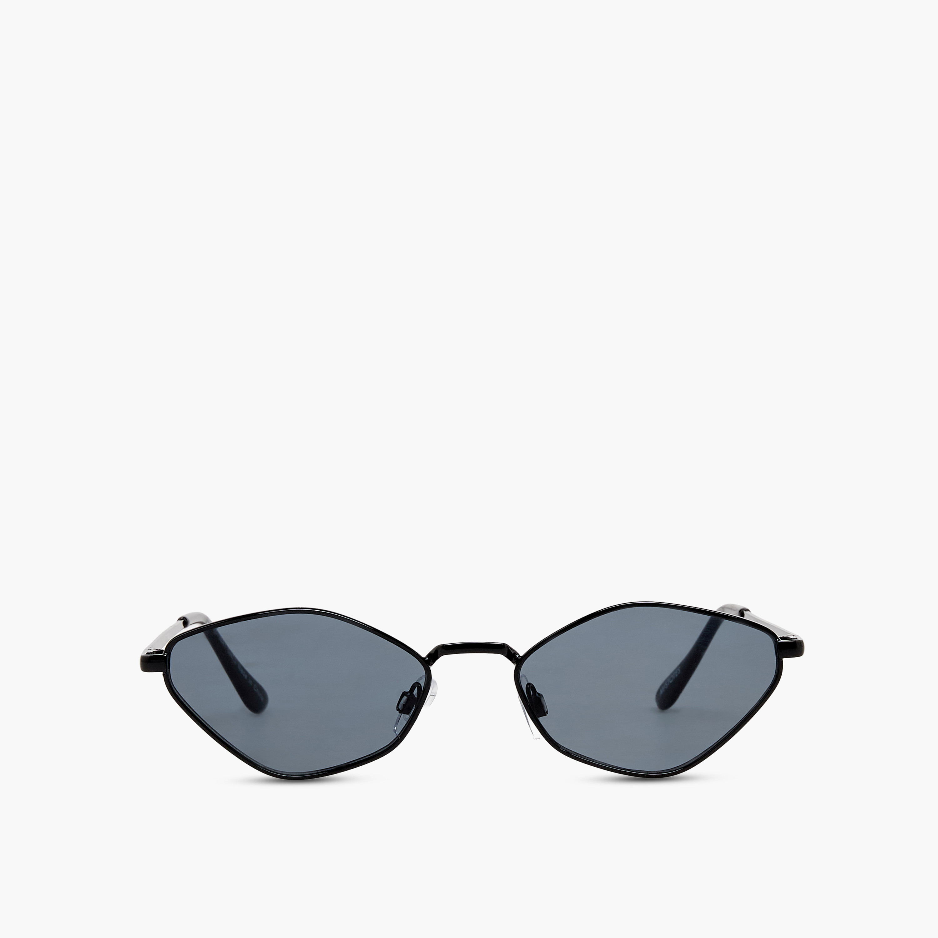 نظارة شمسية بتصميم هندسي وعدسات سوداء-women-sunglasses-image-2